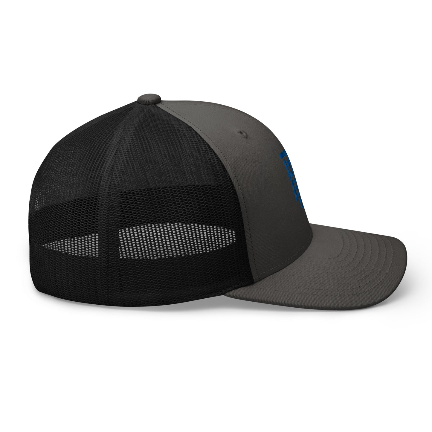"ANG" Retro Trucker Hat | Yupoong 6606 | E Luna CLASSIC Solocrest 1 Royal Thread Front Logo