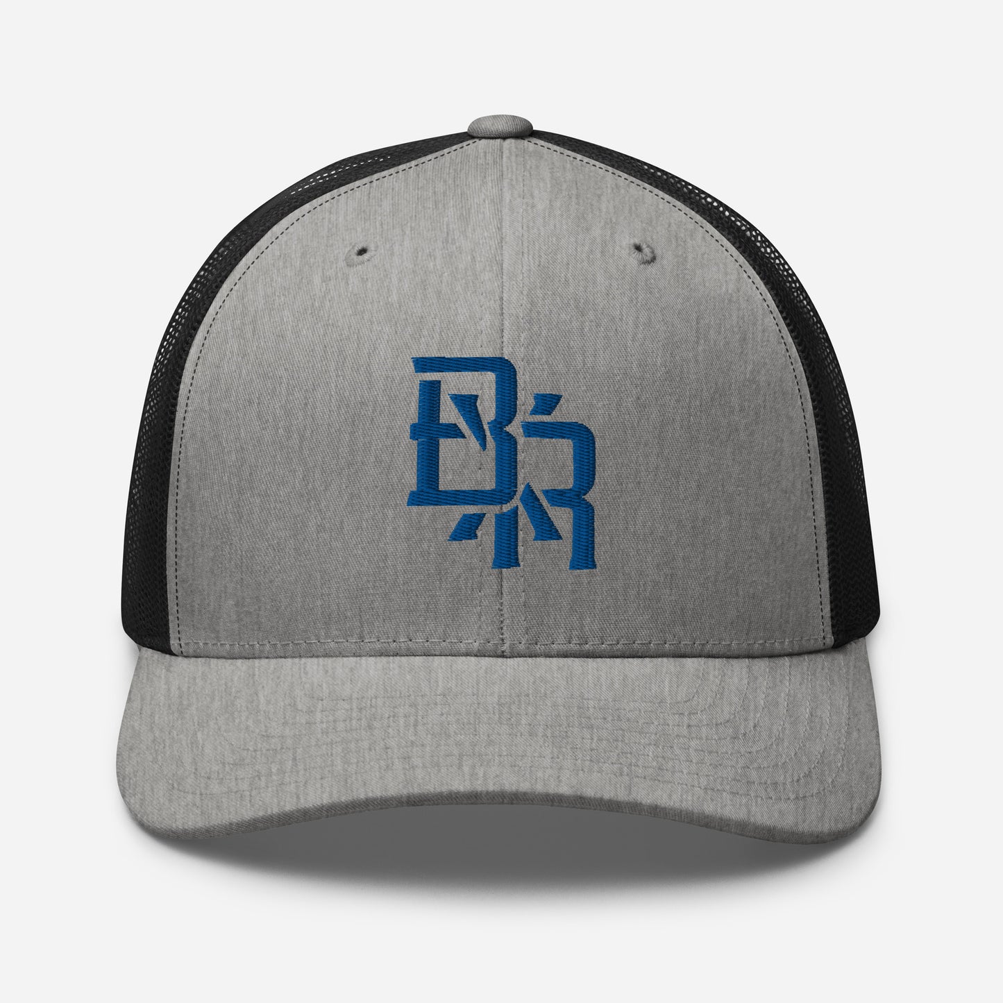 "BXR" Retro Trucker Hat | Yupoong 6606 | E Luna CLASSIC Solocrest 1 Royal Thread Front Logo