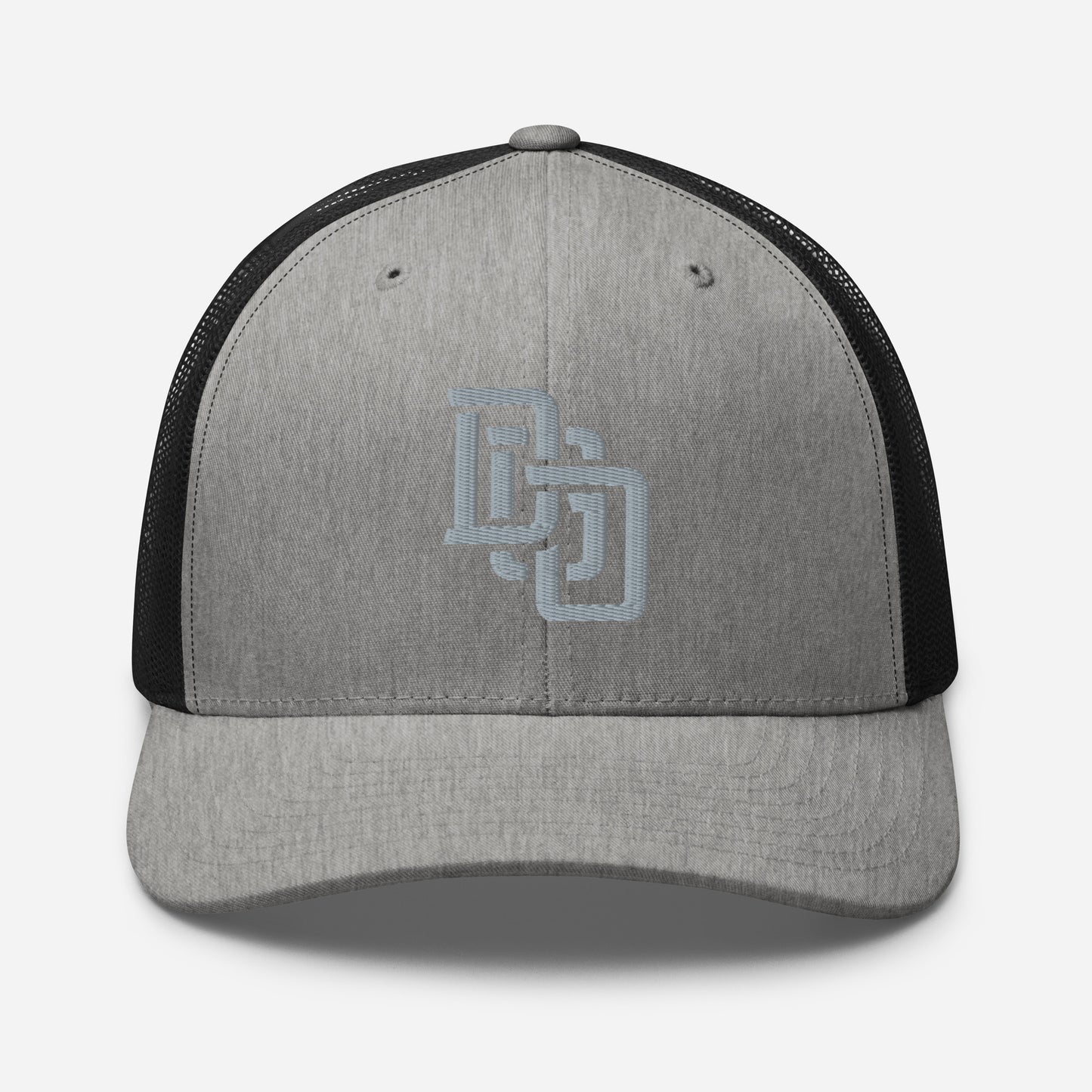 "DGO" Retro Trucker Hat | Yupoong 6606 | E Luna CLASSIC Solocrest 1 Grey Thread Front Logo