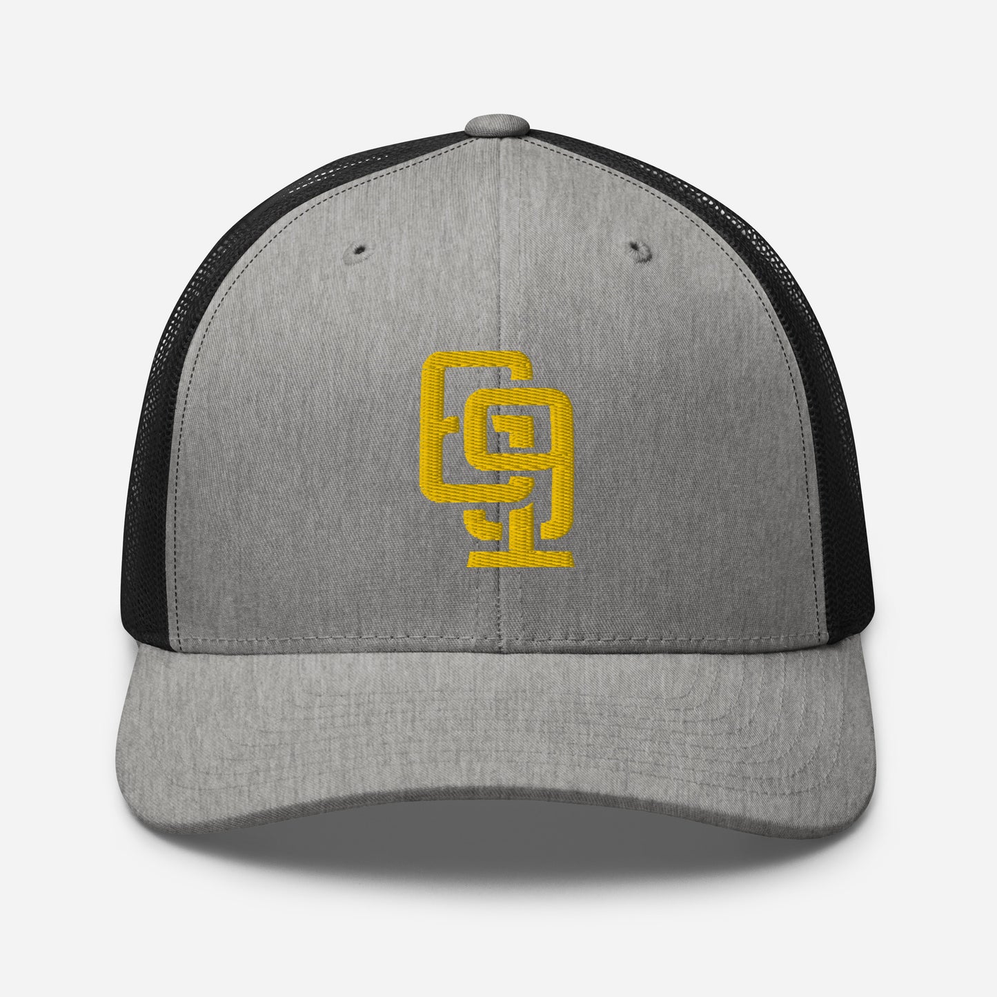 "619" Retro Trucker Hat | Yupoong 6606 | E Luna Brand CLASSIC Solocrest 1 Gold Thread Front Logo
