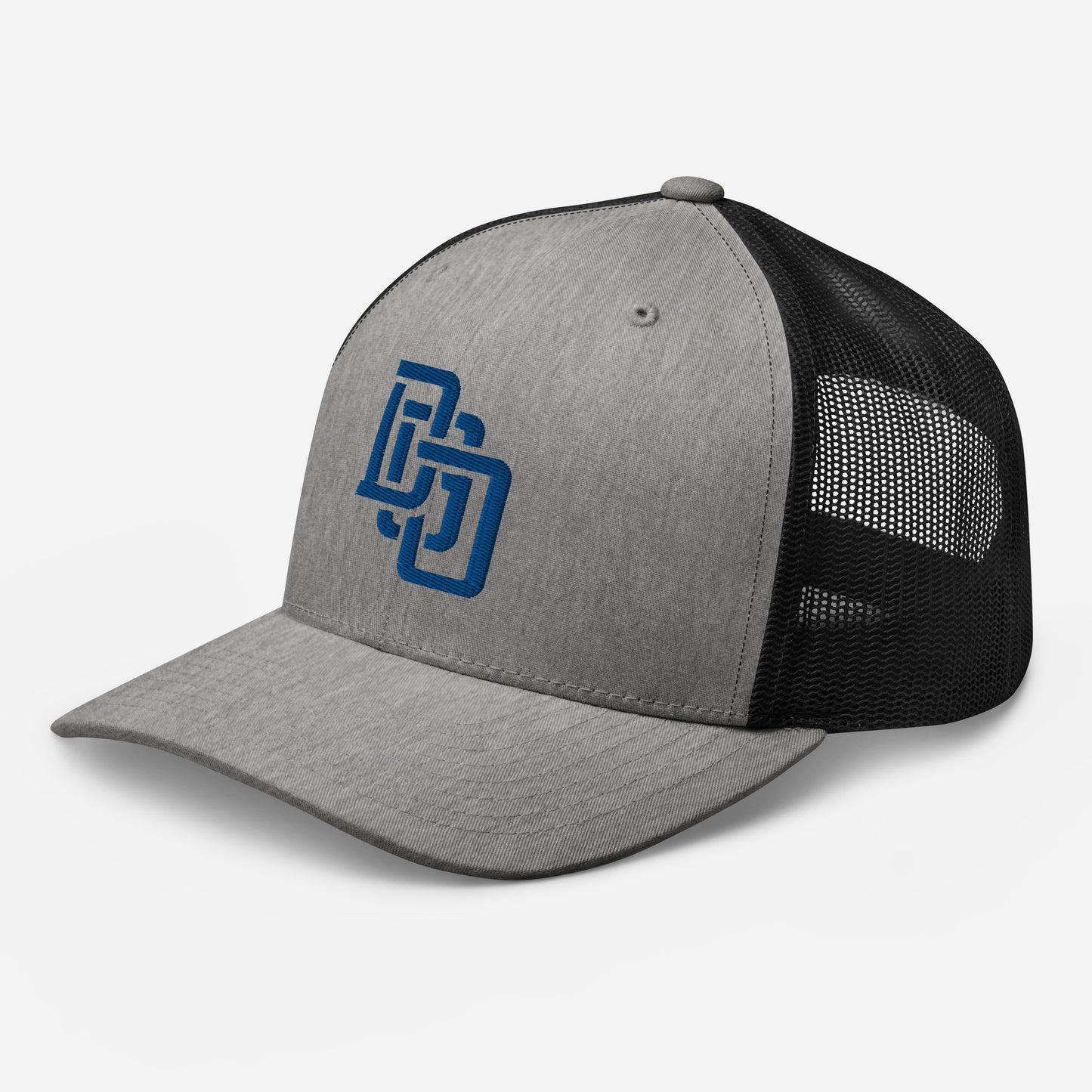 "DGO" Retro Trucker Hat | Yupoong 6606 | E Luna CLASSIC Solocrest 1 Royal Thread Front Logo