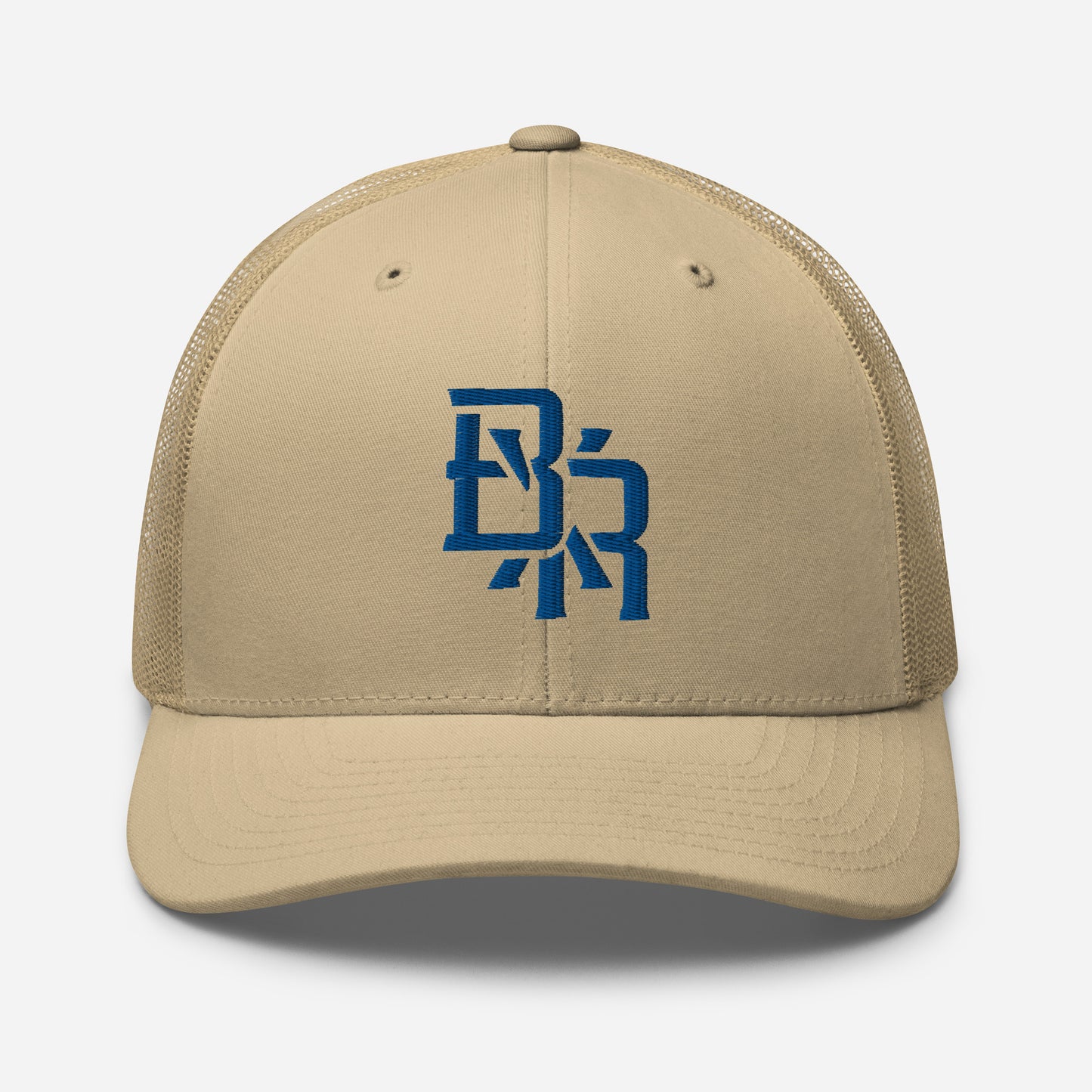 "BXR" Retro Trucker Hat | Yupoong 6606 | E Luna CLASSIC Solocrest 1 Royal Thread Front Logo