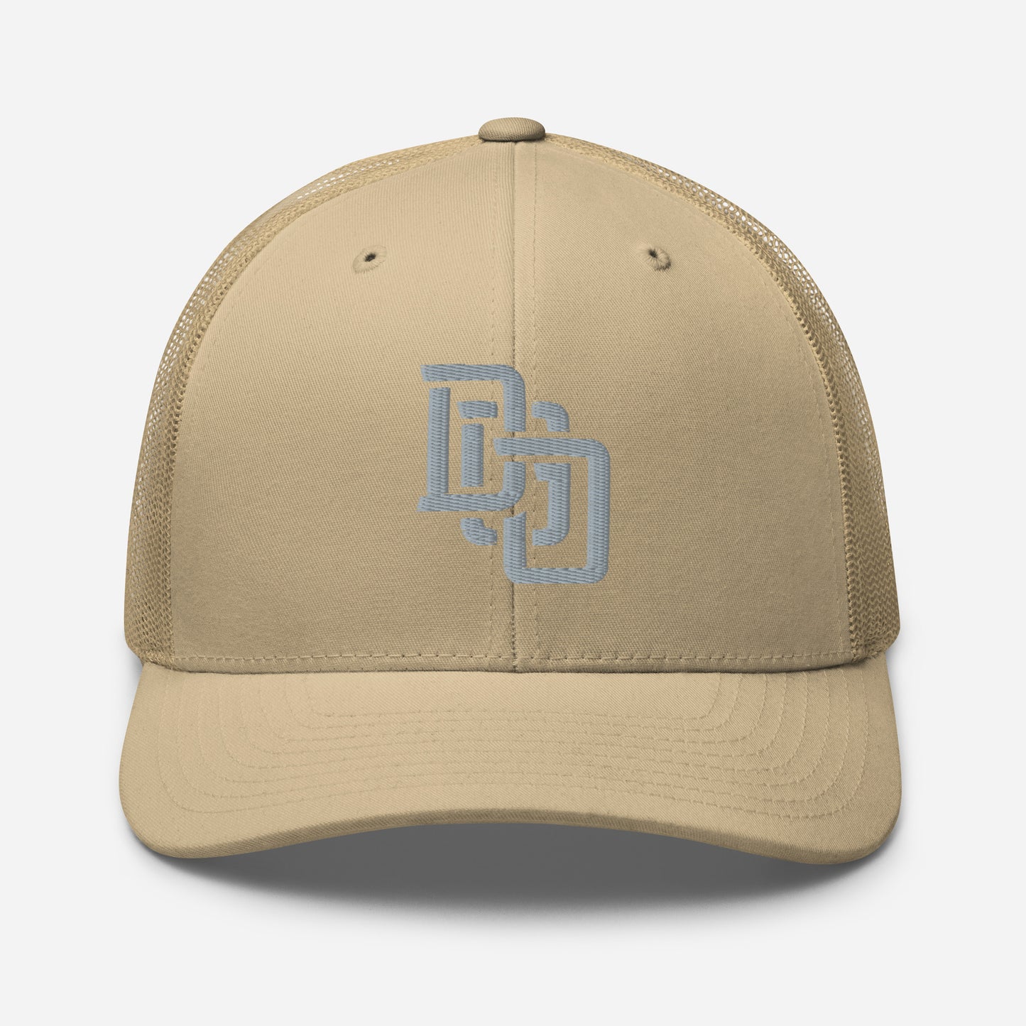 "DGO" Retro Trucker Hat | Yupoong 6606 | E Luna CLASSIC Solocrest 1 Grey Thread Front Logo