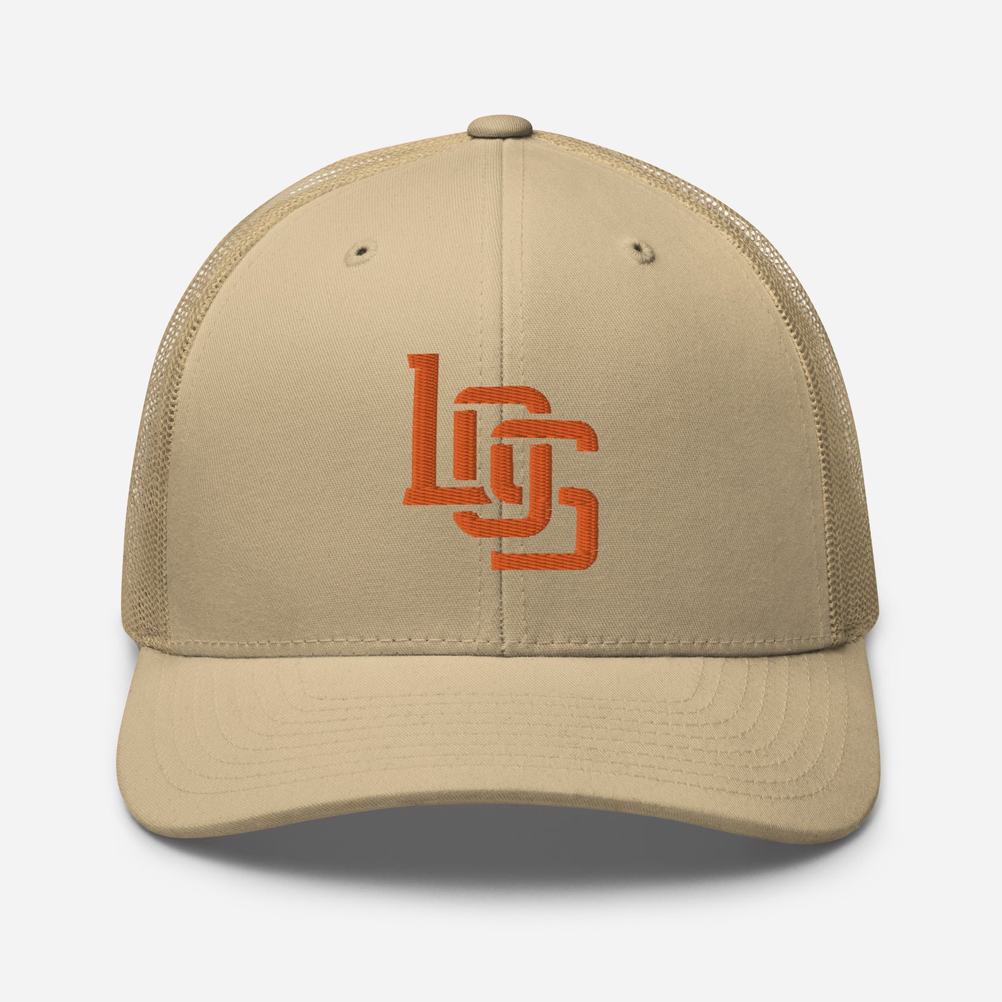 "LOS" Retro Trucker Hat | Yupoong 6606 | E Luna CLASSIC Solocrest 1 Orange Thread Front Logo