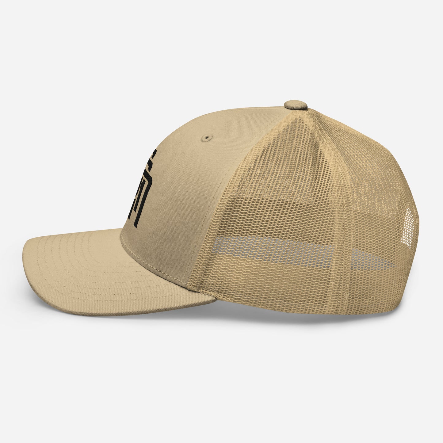 "SAN" Retro Trucker Hat | Yupoong 6606 | E Luna Brand CLASSIC Solocrest 1 Black Thread Front Logo