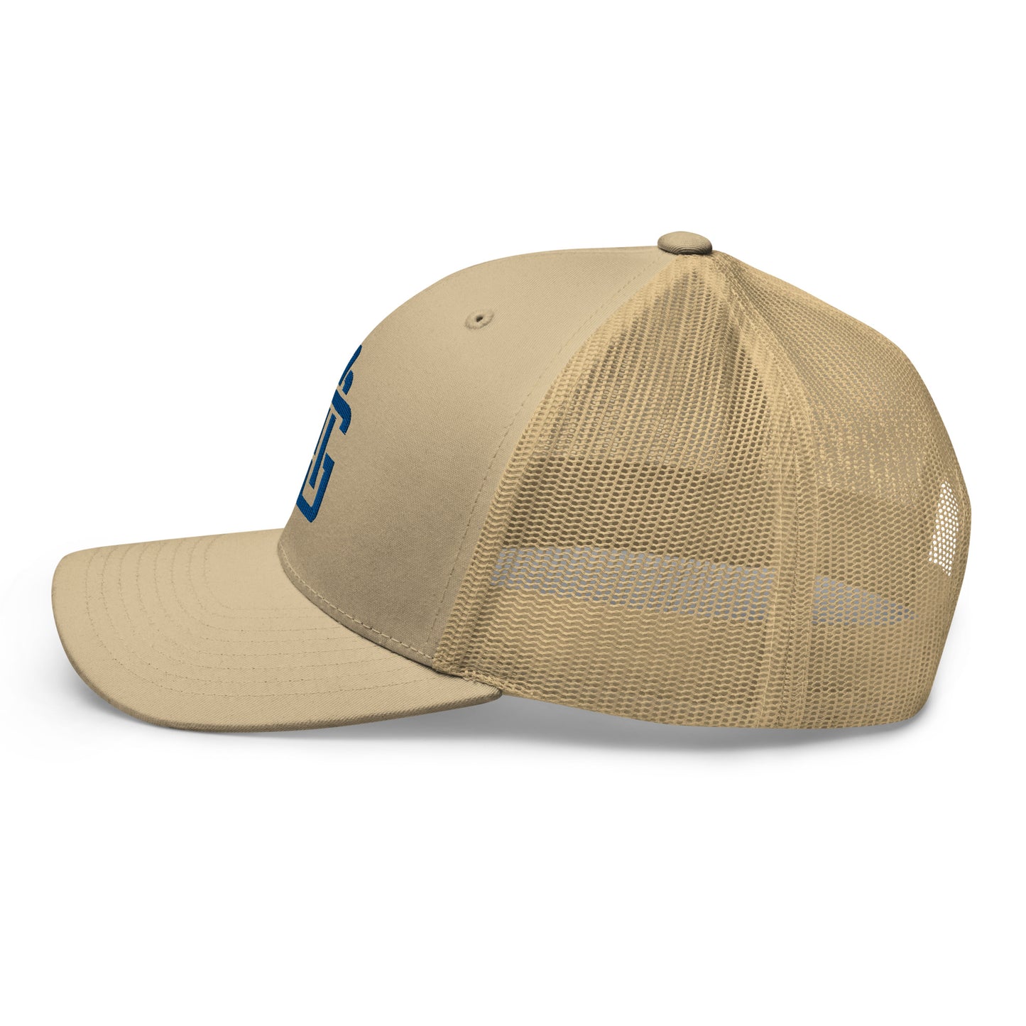"ANG" Retro Trucker Hat | Yupoong 6606 | E Luna CLASSIC Solocrest 1 Royal Thread Front Logo