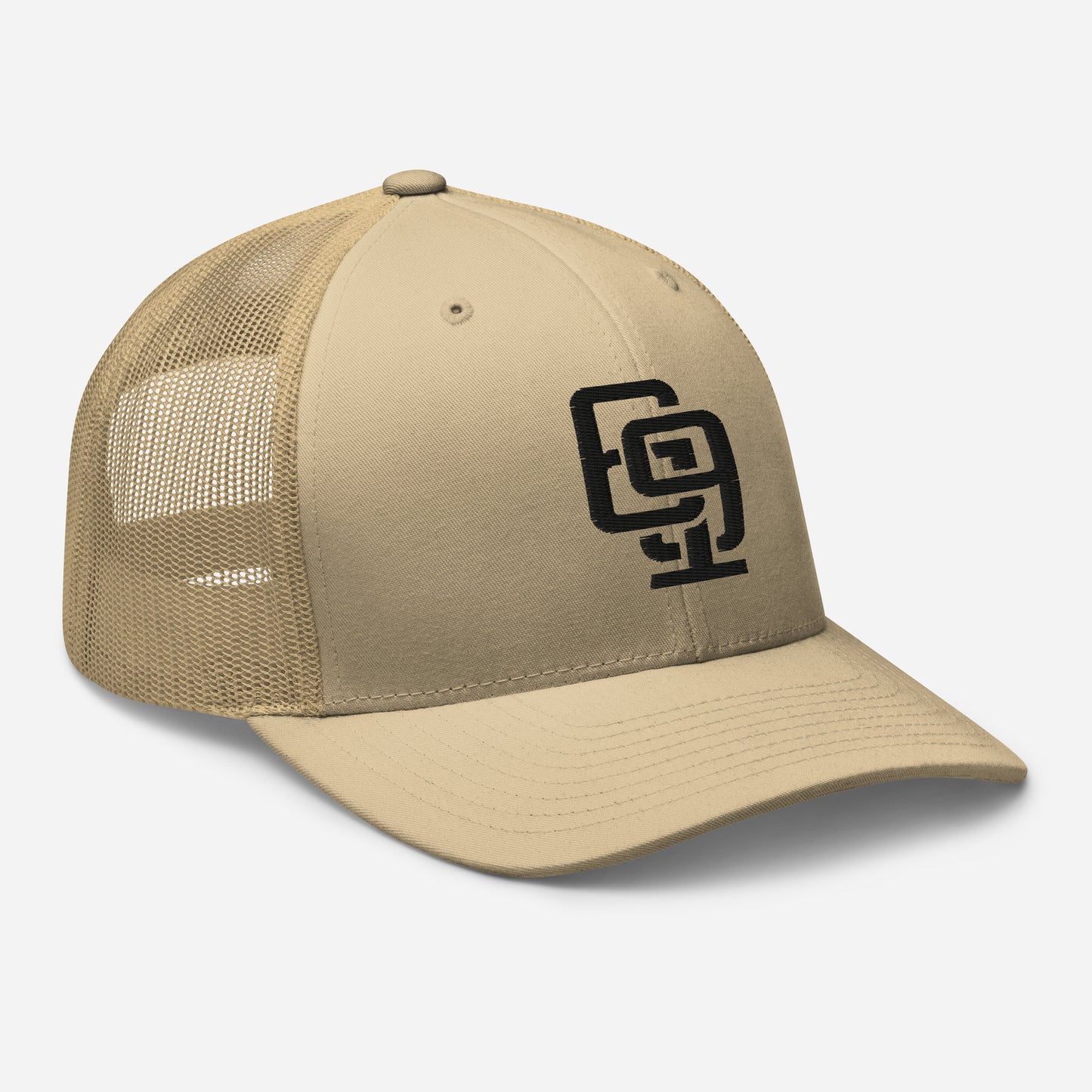"619" Retro Trucker Hat | Yupoong 6606 | E Luna Brand CLASSIC Solocrest 1 Black Thread Front Logo