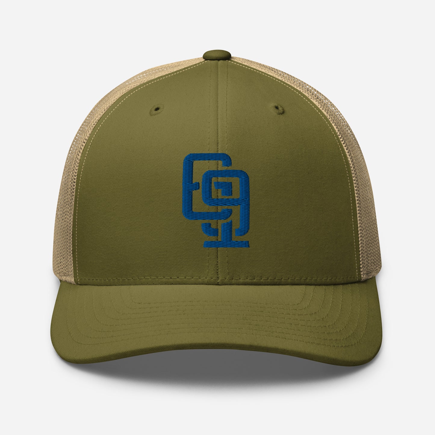 "619" Retro Trucker Hat | Yupoong 6606 | E Luna Brand CLASSIC Solocrest 1 Royal Thread Front Logo