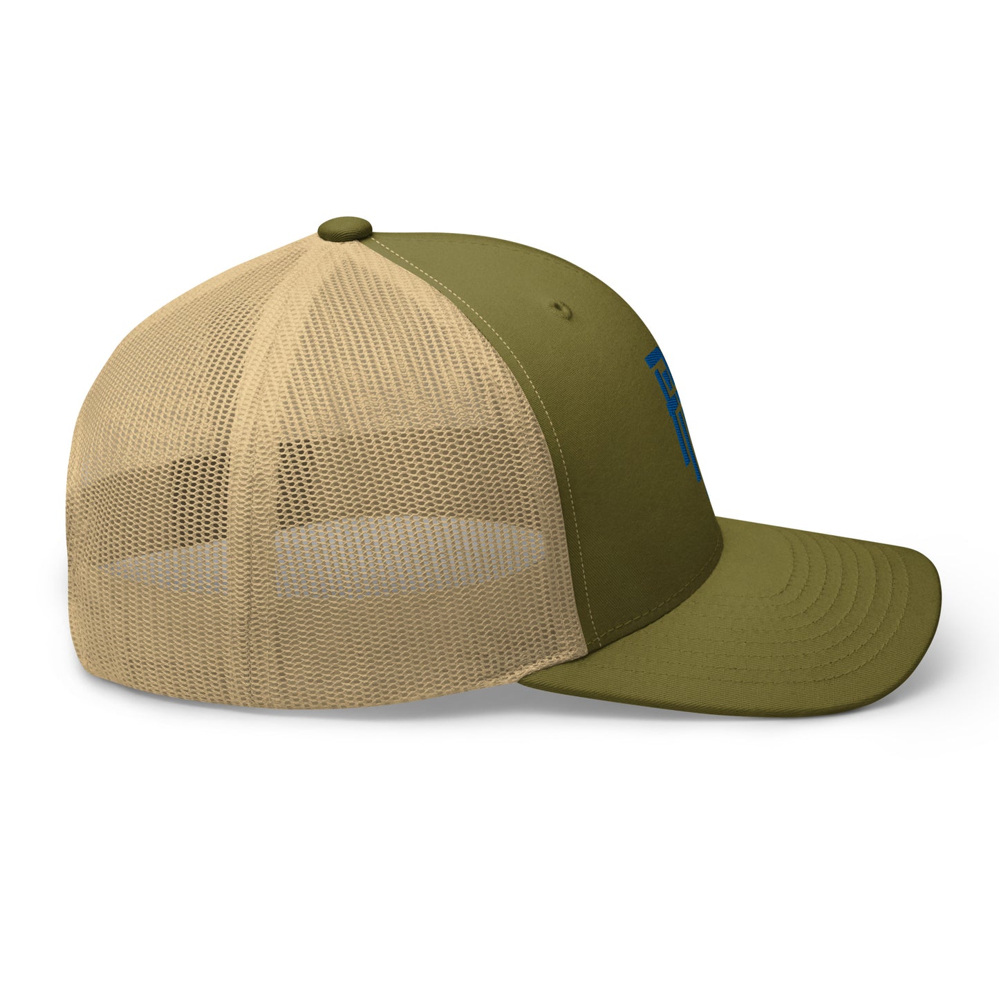 "ANG" Retro Trucker Hat | Yupoong 6606 | E Luna CLASSIC Solocrest 1 Royal Thread Front Logo