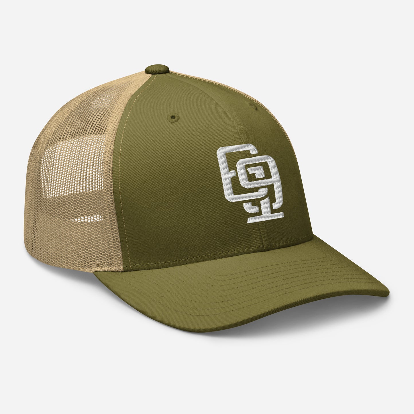 "619" Retro Trucker Hat | Yupoong 6606 | E Luna Brand CLASSIC Solocrest 1 White Thread Front Logo