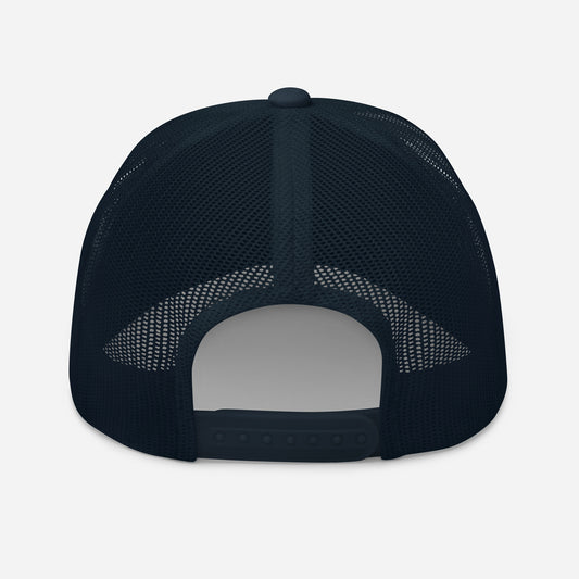 "ANG" Retro Trucker Hat | Yupoong 6606 | E Luna CLASSIC Solocrest 1 Black Thread Front Logo