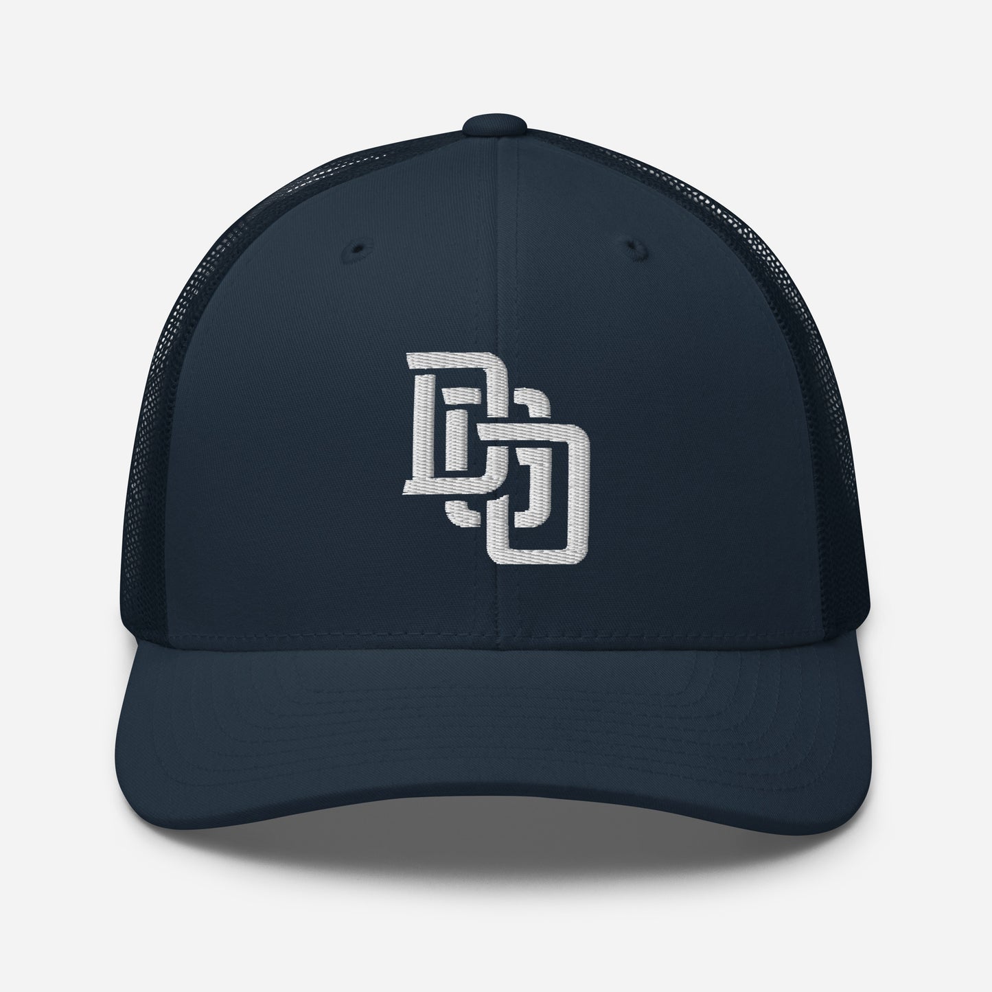 "DGO" Retro Trucker Hat | Yupoong 6606 | E Luna CLASSIC Solocrest 1 White Thread Front Logo