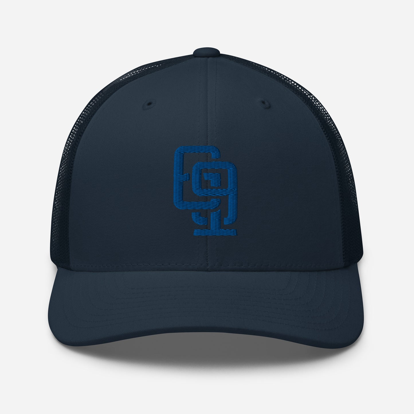 "619" Retro Trucker Hat | Yupoong 6606 | E Luna Brand CLASSIC Solocrest 1 Royal Thread Front Logo