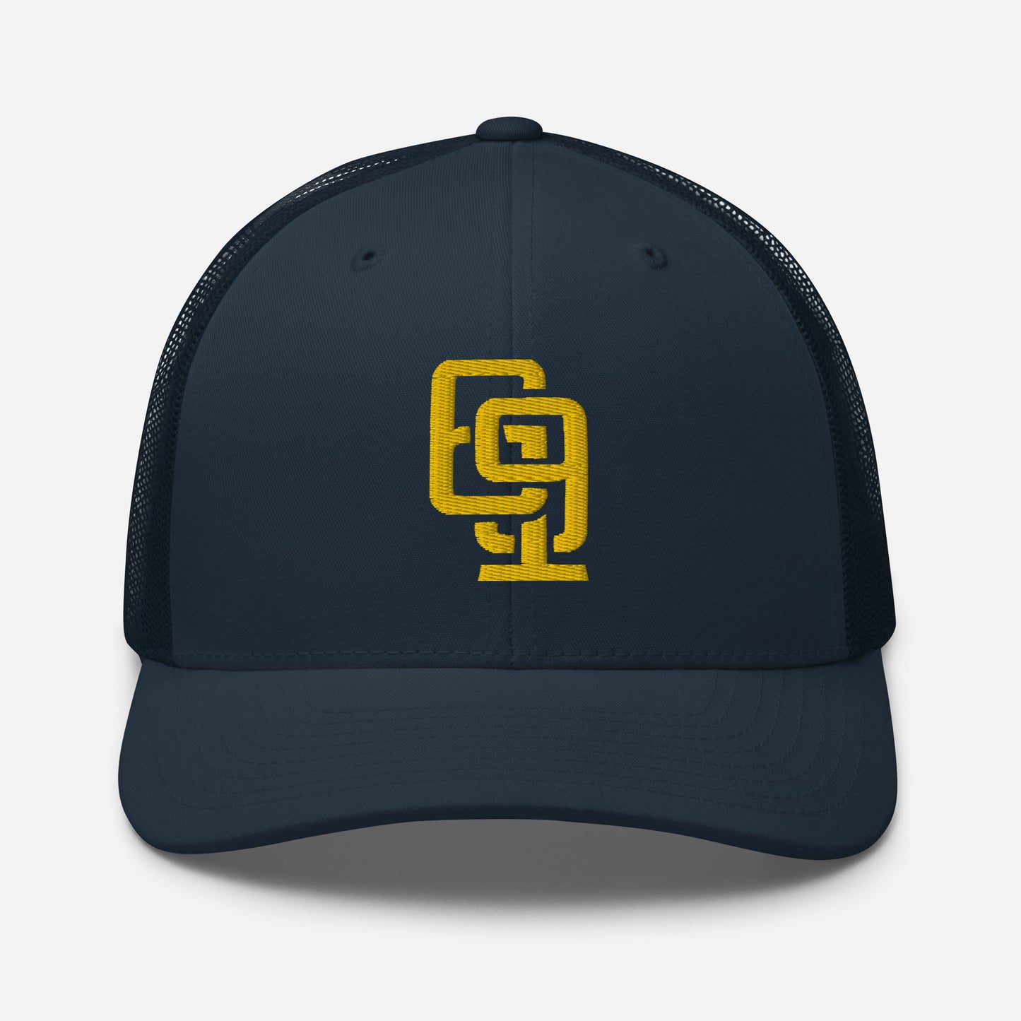 "619" Retro Trucker Hat | Yupoong 6606 | E Luna Brand CLASSIC Solocrest 1 Gold Thread Front Logo
