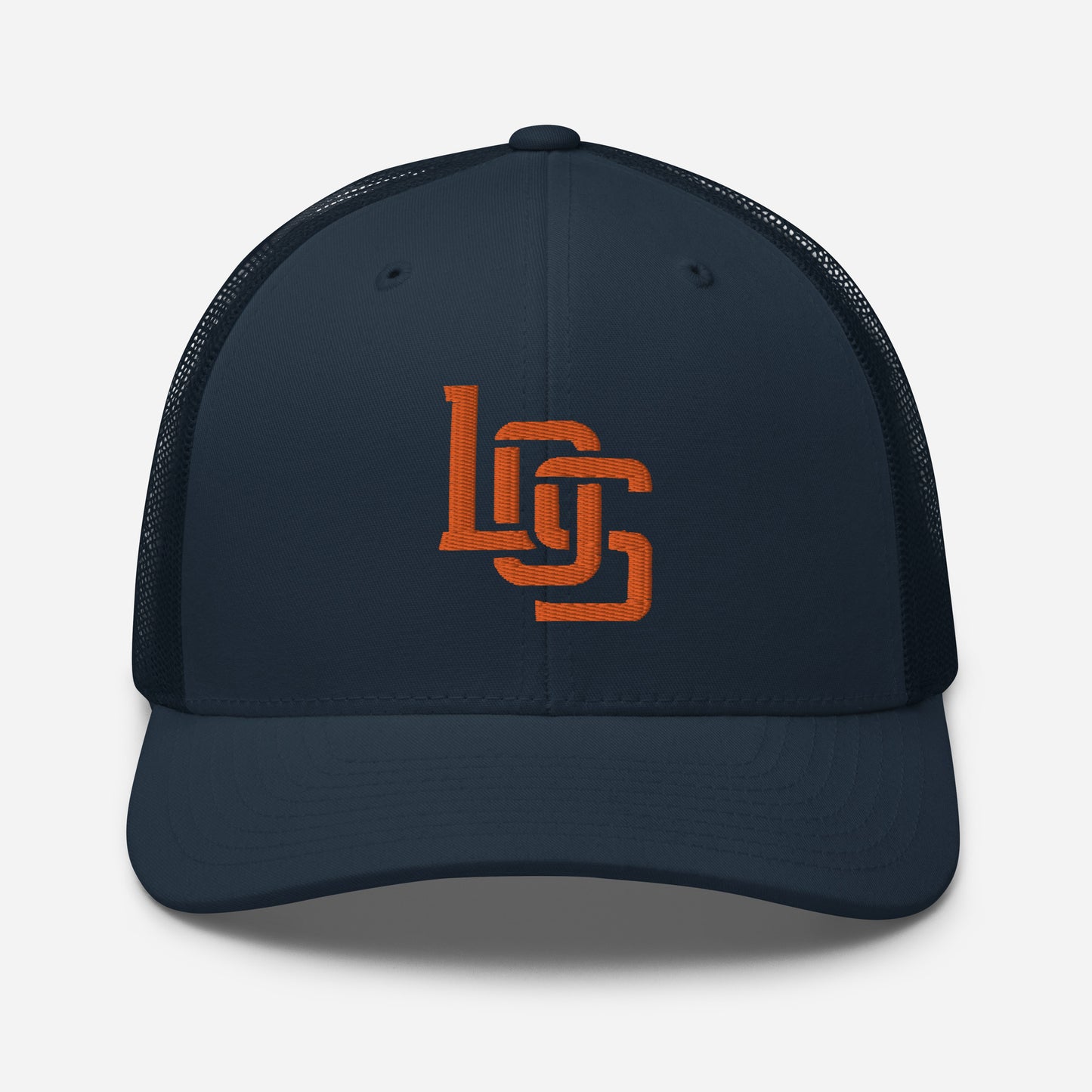 "LOS" Retro Trucker Hat | Yupoong 6606 | E Luna CLASSIC Solocrest 1 Orange Thread Front Logo
