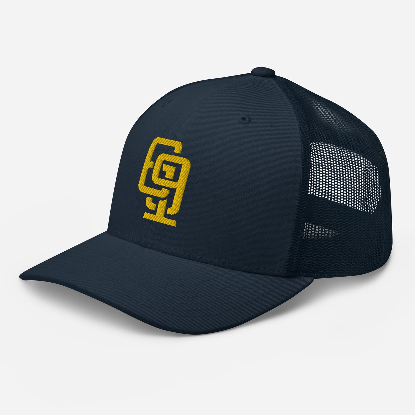 "619" Retro Trucker Hat | Yupoong 6606 | E Luna Brand CLASSIC Solocrest 1 Gold Thread Front Logo