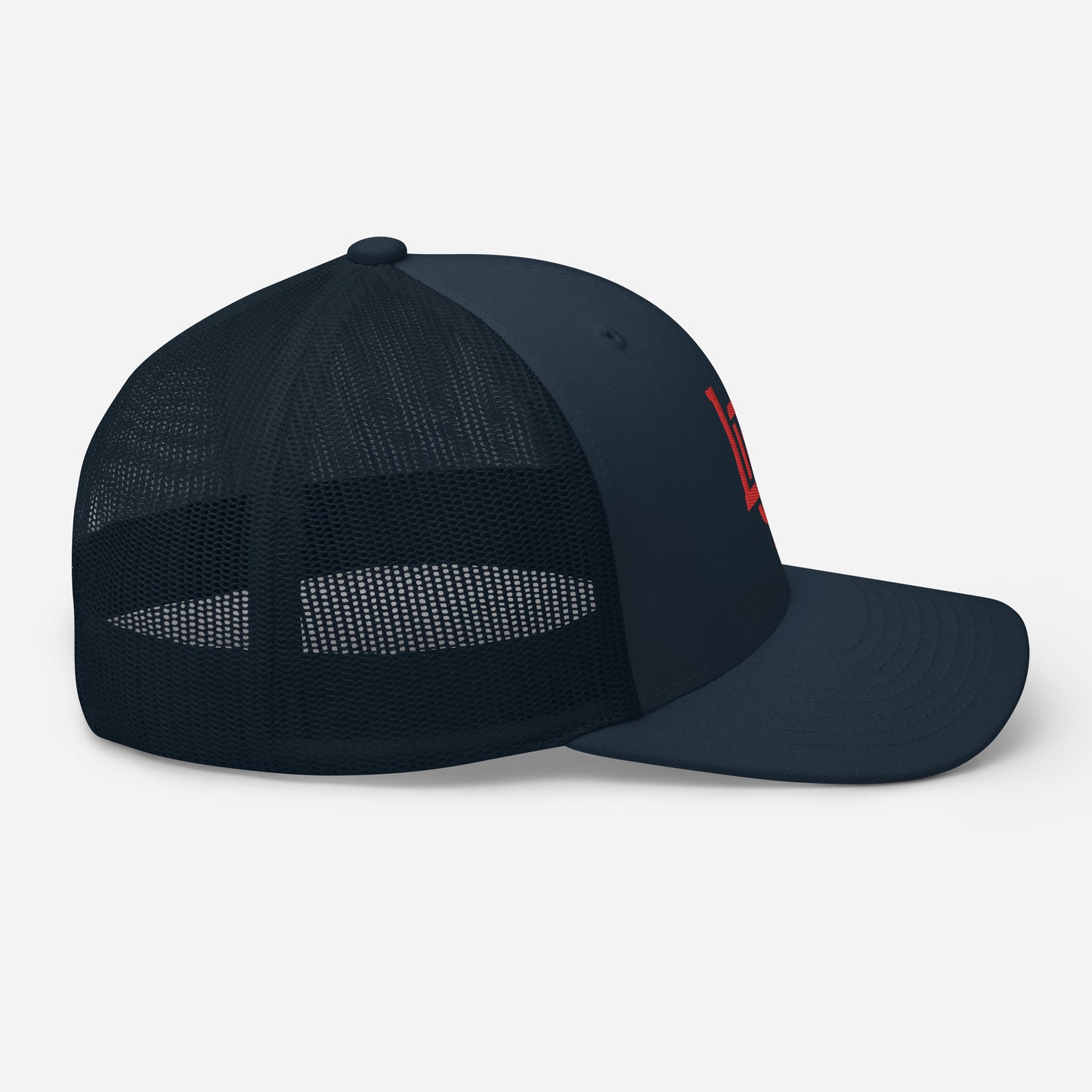 "LOS" Retro Trucker Hat | Yupoong 6606 | E Luna CLASSIC Solocrest 1 Red Thread Front Logo