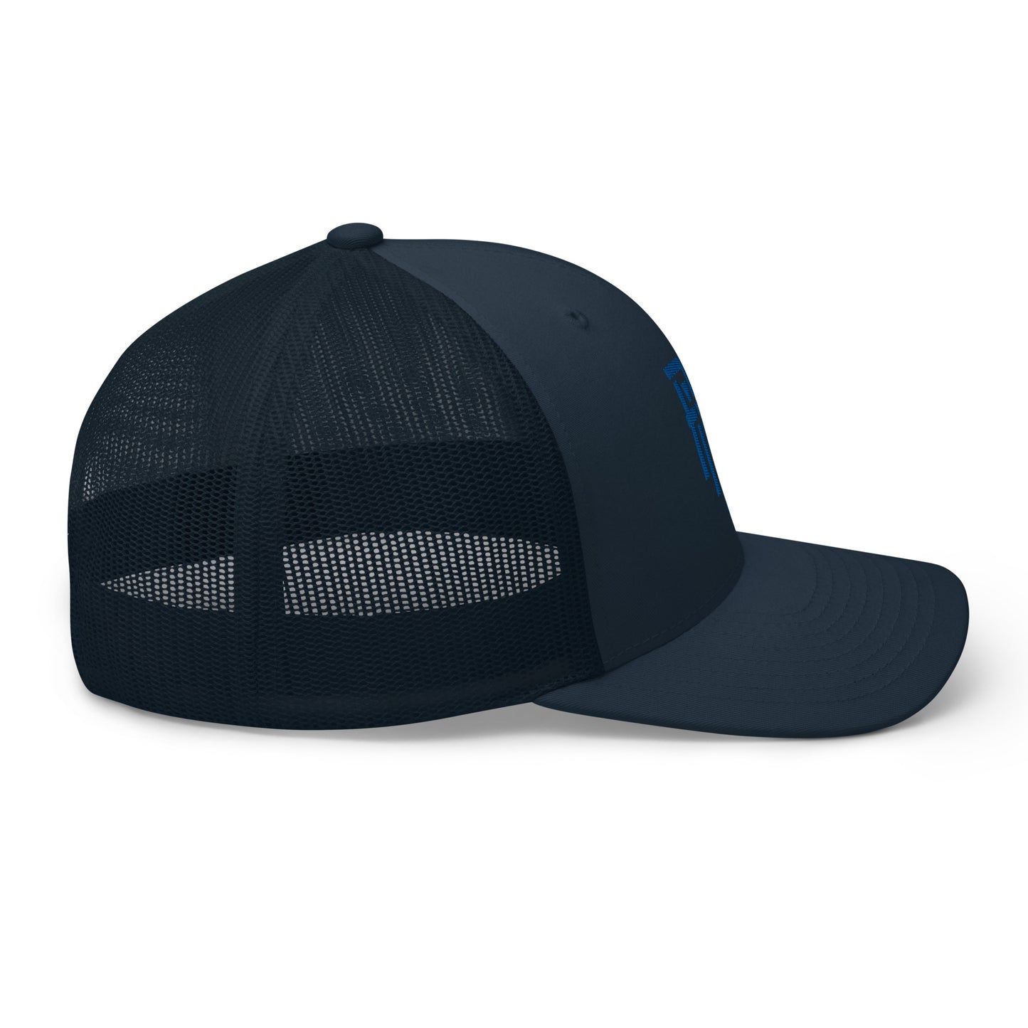 "ANG" Retro Trucker Hat | Yupoong 6606 | E Luna CLASSIC Solocrest 1 Royal Thread Front Logo