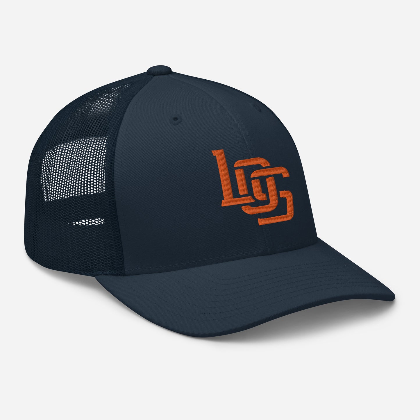 "LOS" Retro Trucker Hat | Yupoong 6606 | E Luna CLASSIC Solocrest 1 Orange Thread Front Logo
