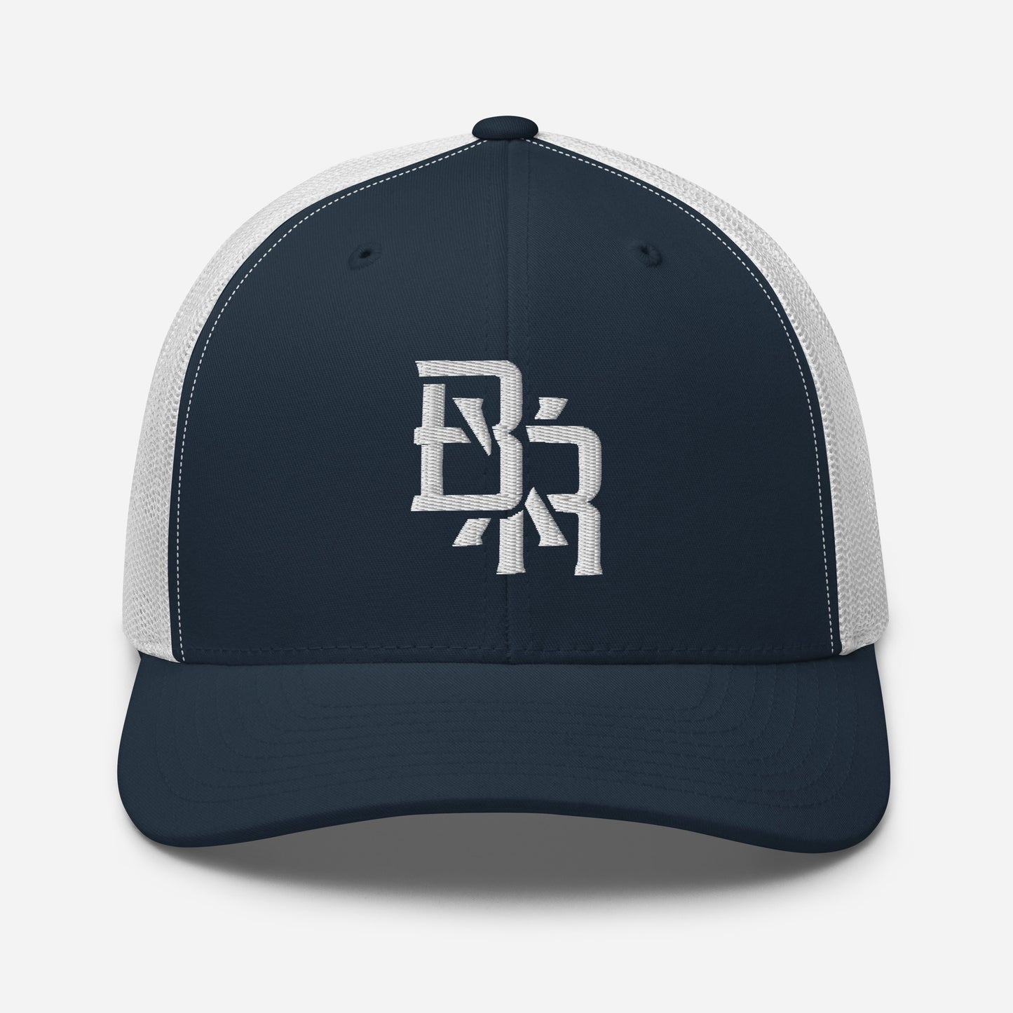 "BXR" Retro Trucker Hat | Yupoong 6606 | E Luna CLASSIC Solocrest 1 White Thread Front Logo