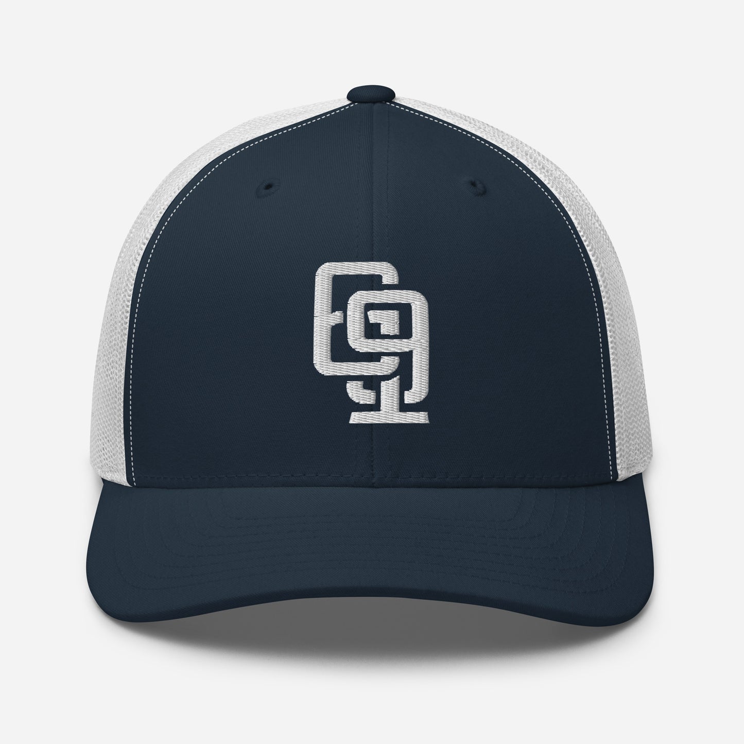 "619" Retro Trucker Hat | Yupoong 6606 | E Luna Brand CLASSIC Solocrest 1 White Thread Front Logo