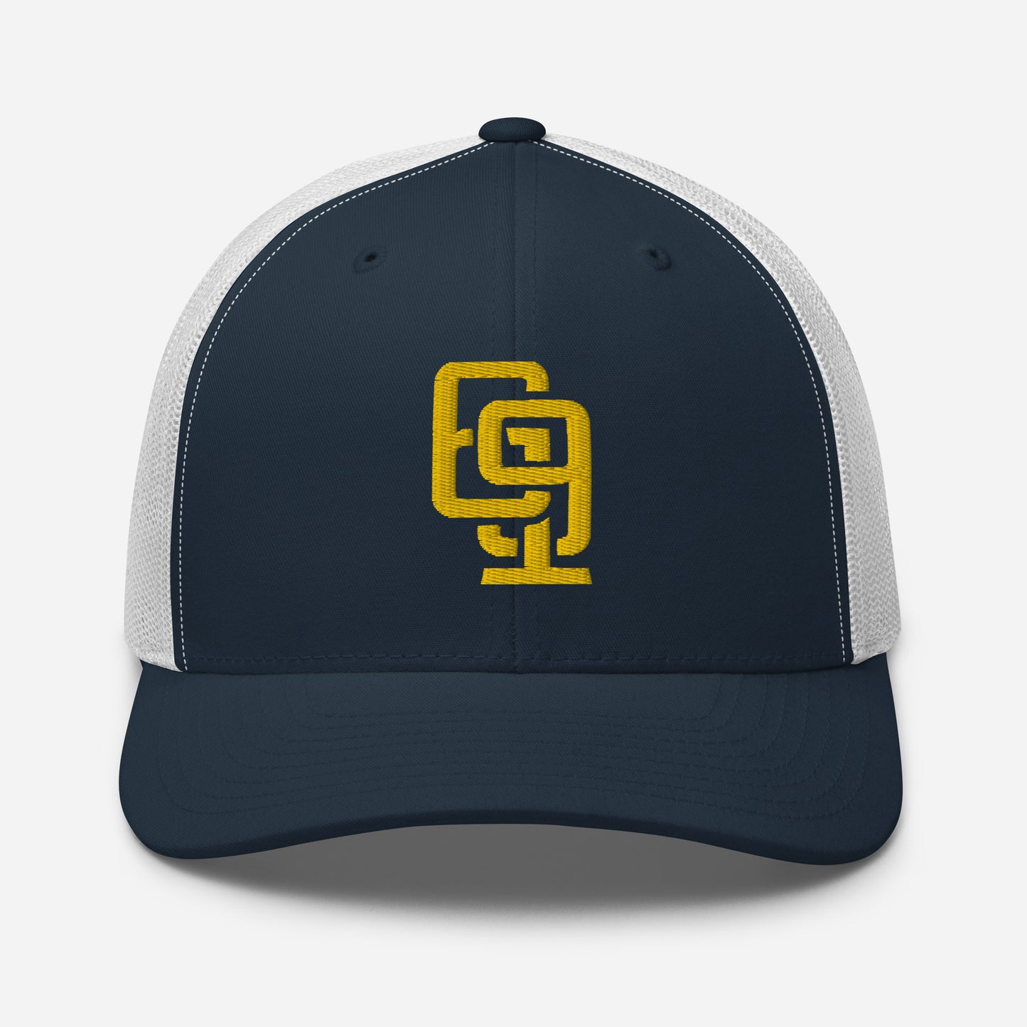 "619" Retro Trucker Hat | Yupoong 6606 | E Luna Brand CLASSIC Solocrest 1 Gold Thread Front Logo