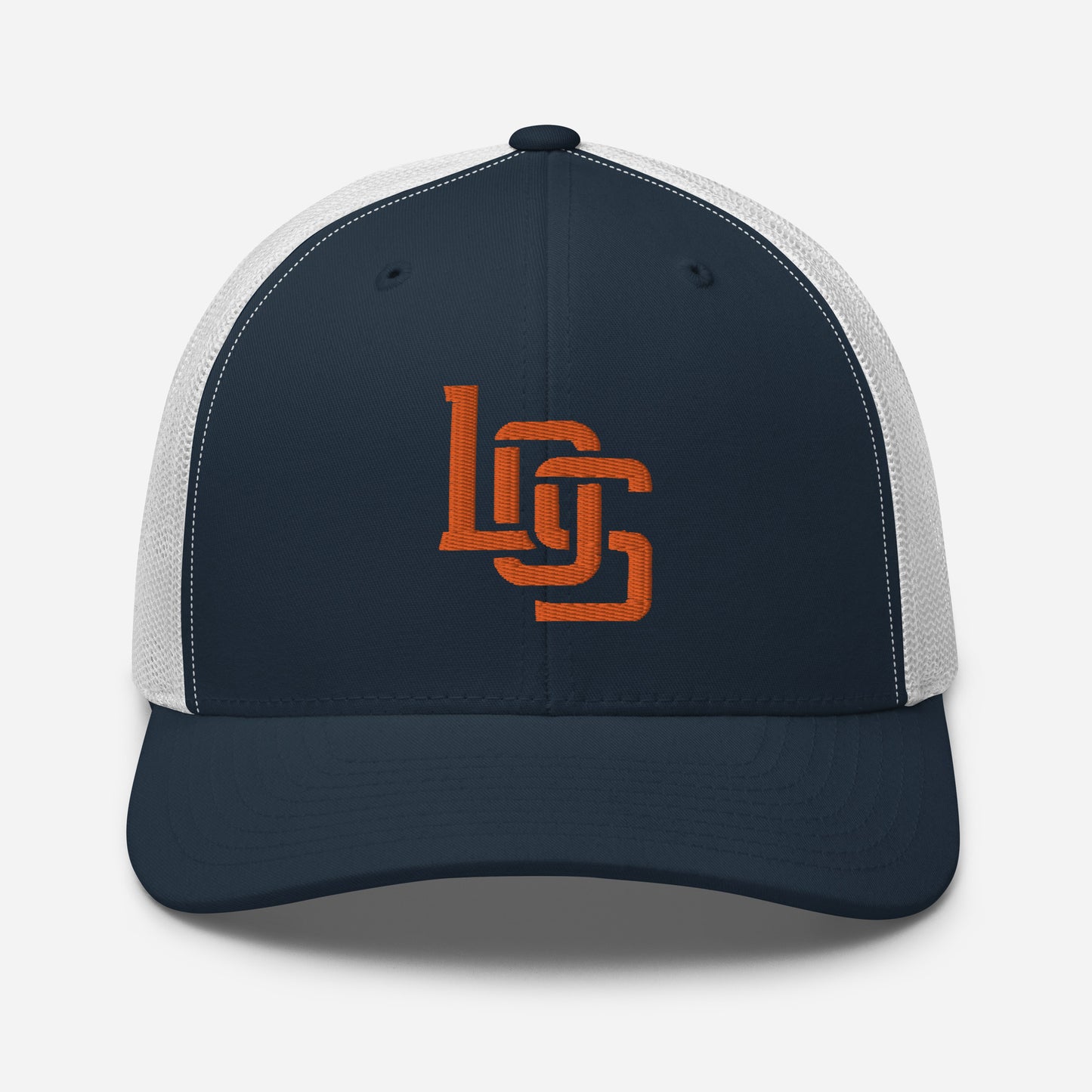 "LOS" Retro Trucker Hat | Yupoong 6606 | E Luna CLASSIC Solocrest 1 Orange Thread Front Logo