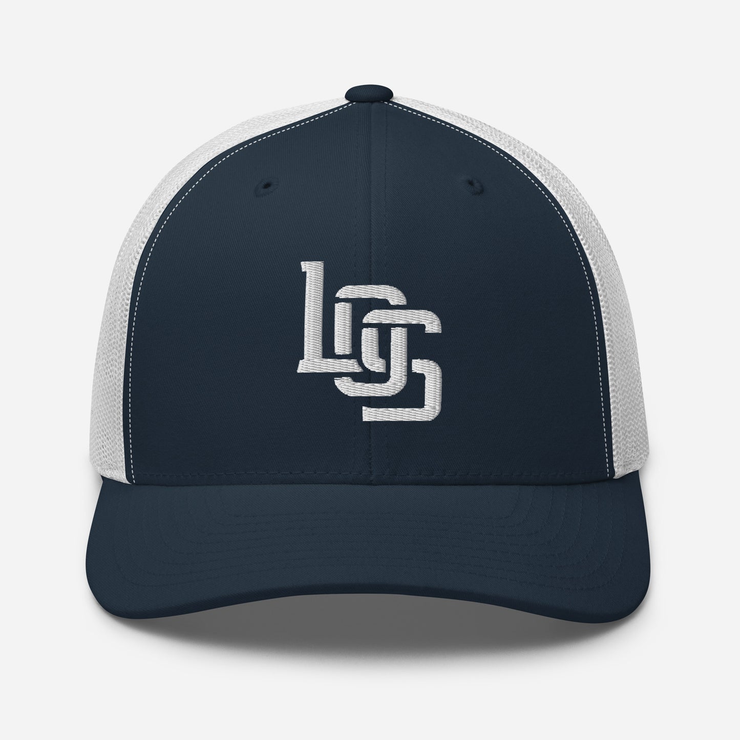 "LOS" Retro Trucker Hat | Yupoong 6606 | E Luna CLASSIC Solocrest 1 White Thread Front Logo