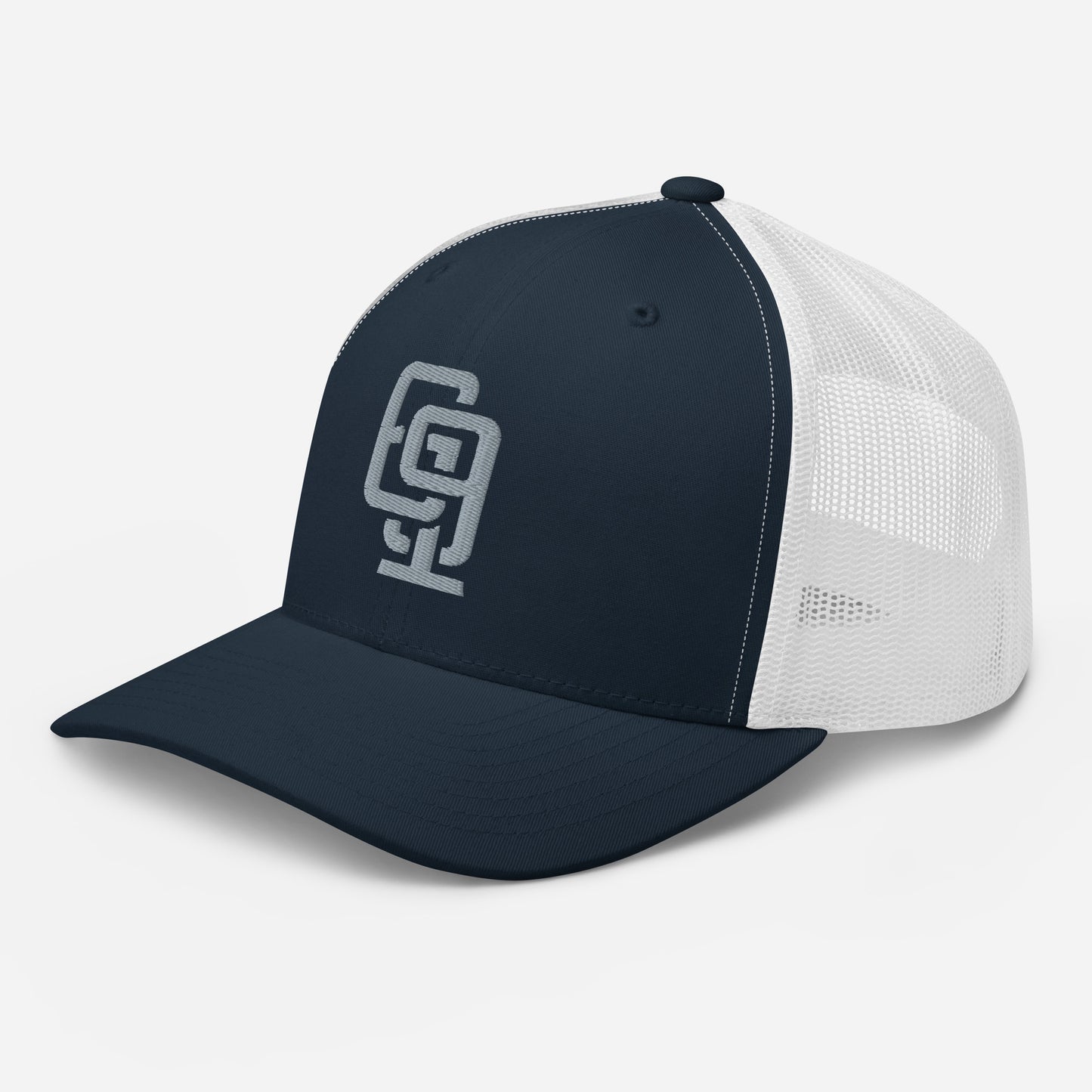 "619" Retro Trucker Hat | Yupoong 6606 | E Luna Brand CLASSIC Solocrest 1 Grey Thread Front Logo
