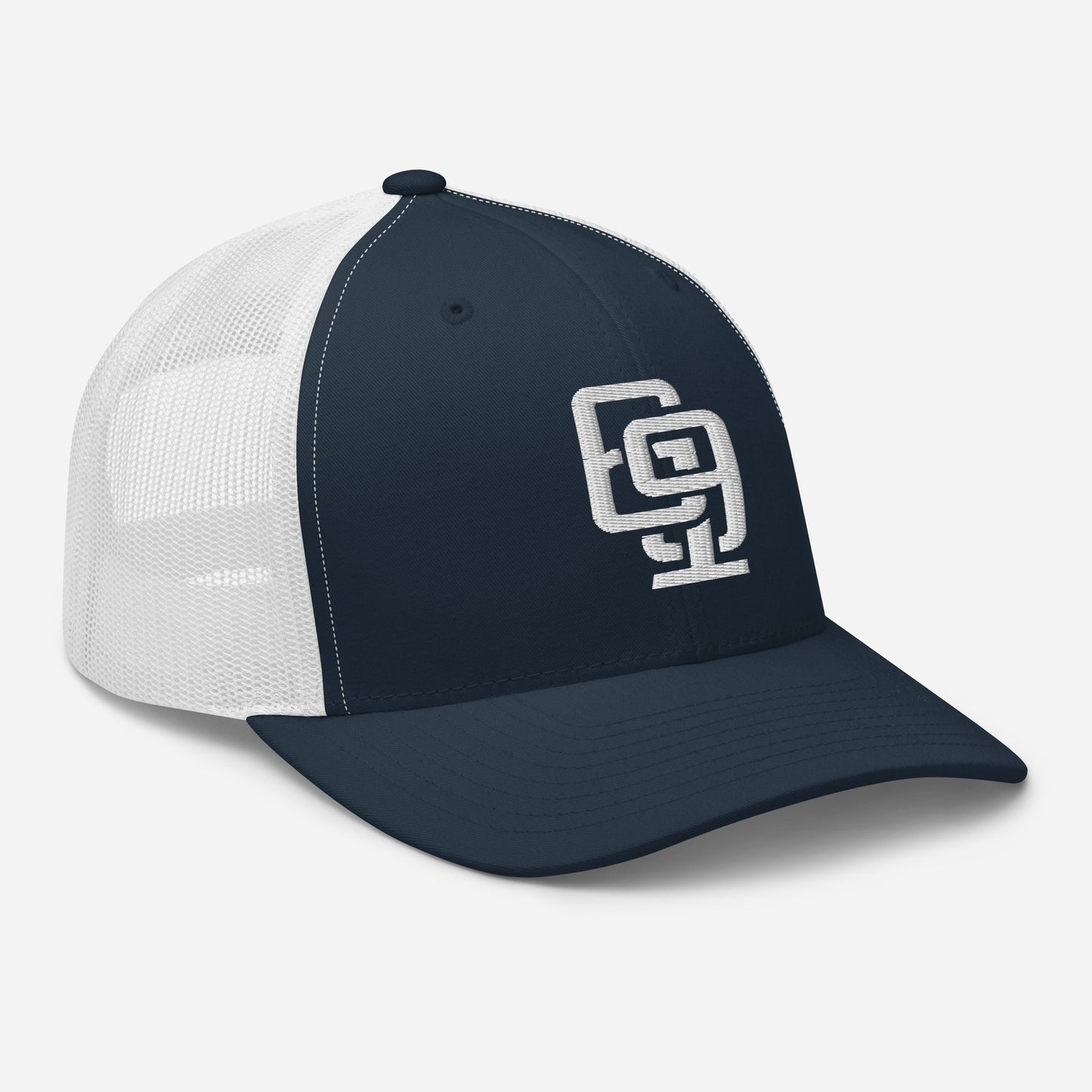 "619" Retro Trucker Hat | Yupoong 6606 | E Luna Brand CLASSIC Solocrest 1 White Thread Front Logo