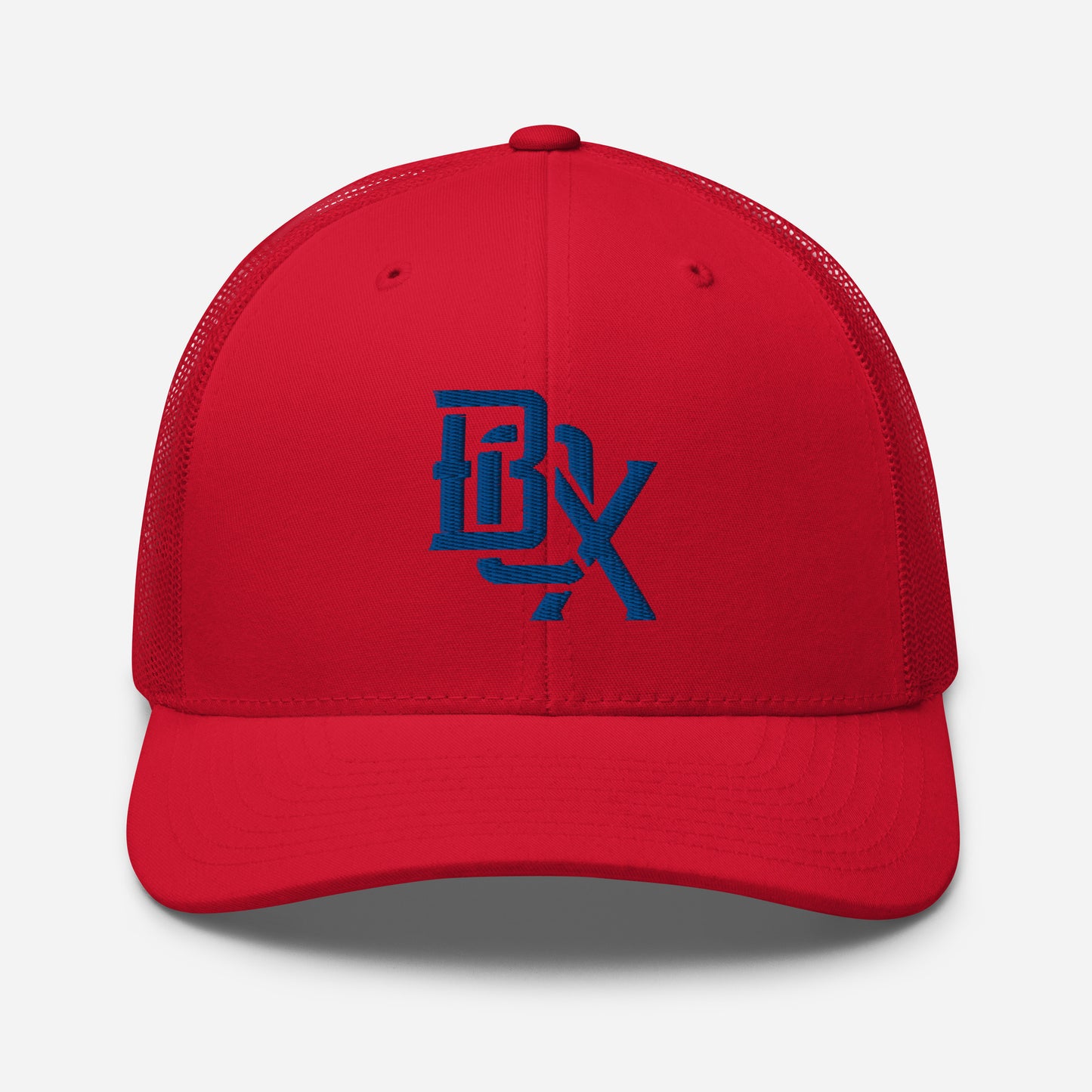 "BOX" Retro Trucker Hat | Yupoong 6606 | E Luna CLASSIC Solocrest 1 Royal Thread Front Logo