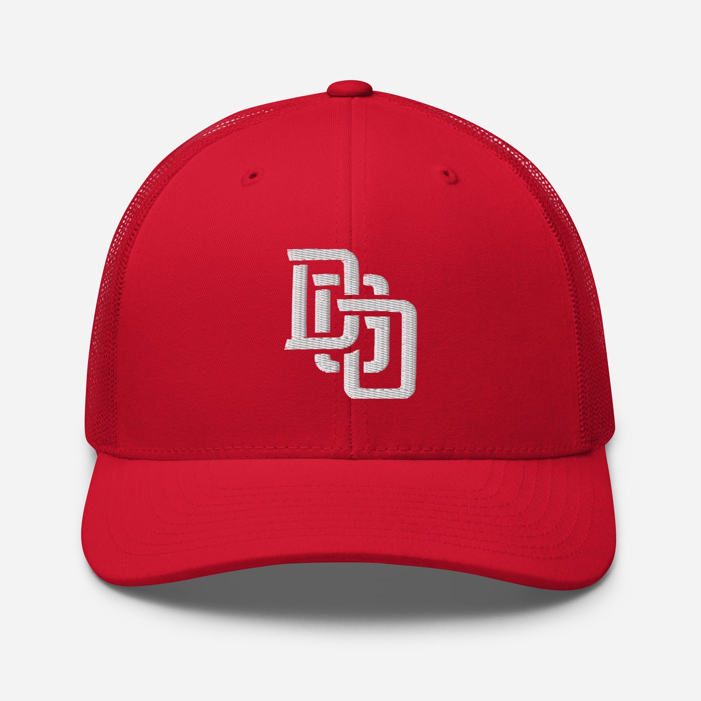"DGO" Retro Trucker Hat | Yupoong 6606 | E Luna CLASSIC Solocrest 1 White Thread Front Logo