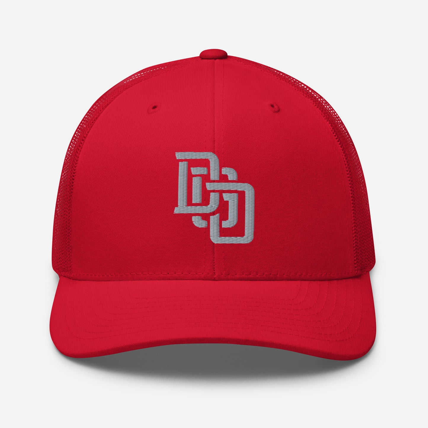 "DGO" Retro Trucker Hat | Yupoong 6606 | E Luna CLASSIC Solocrest 1 Grey Thread Front Logo
