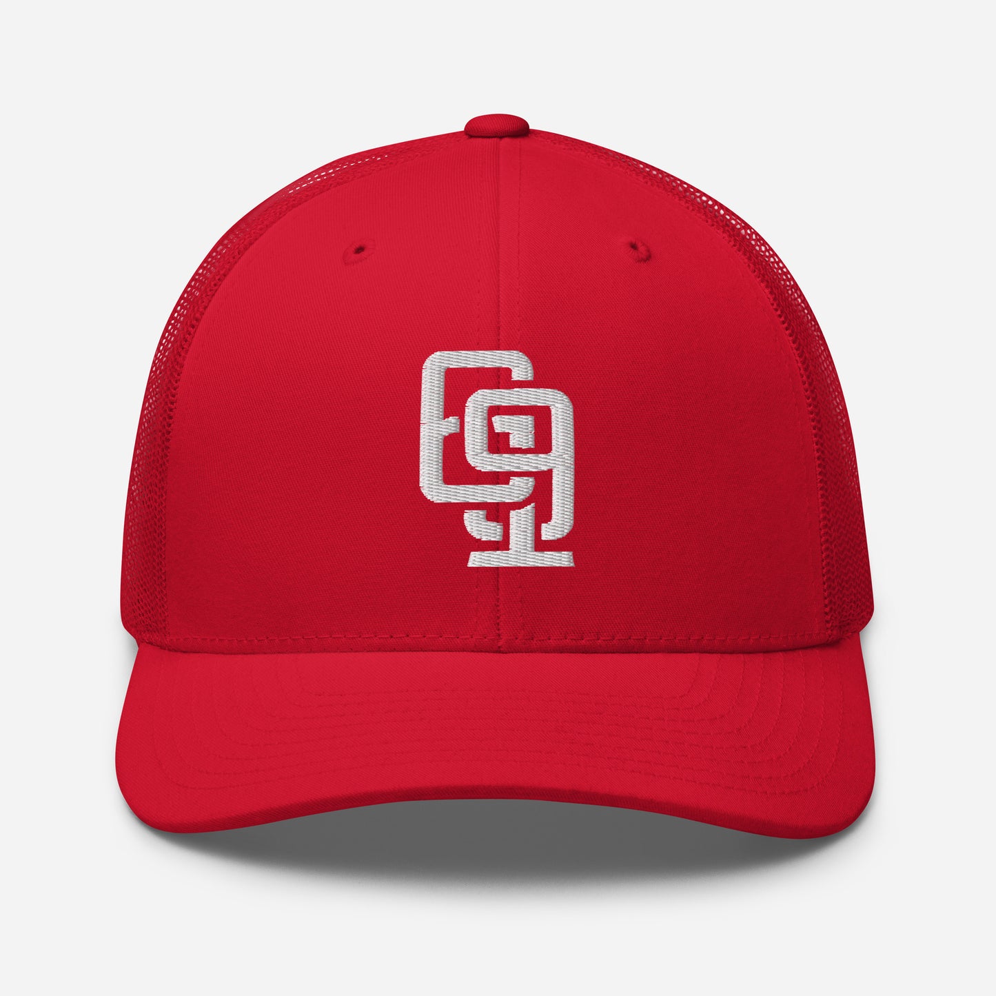 "619" Retro Trucker Hat | Yupoong 6606 | E Luna Brand CLASSIC Solocrest 1 White Thread Front Logo