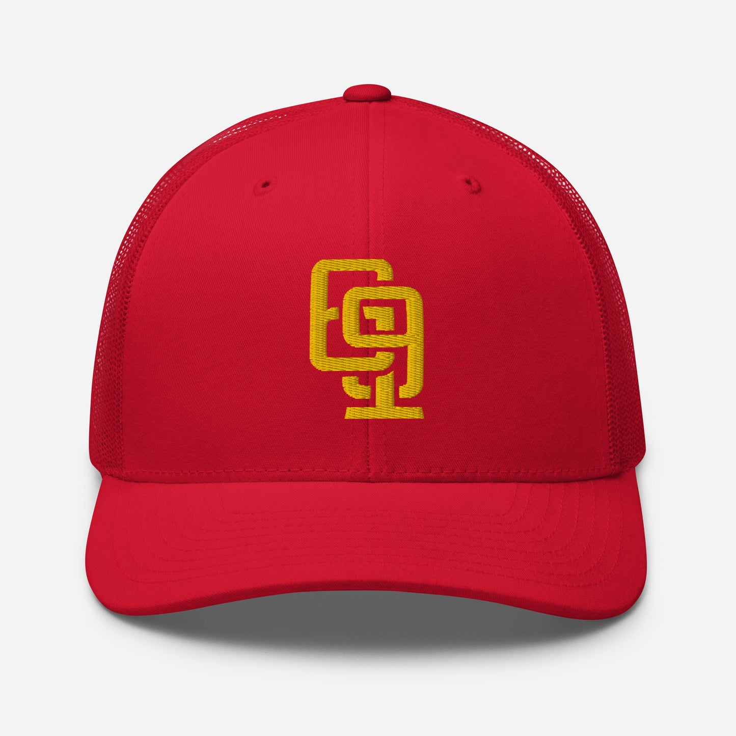 "619" Retro Trucker Hat | Yupoong 6606 | E Luna Brand CLASSIC Solocrest 1 Gold Thread Front Logo