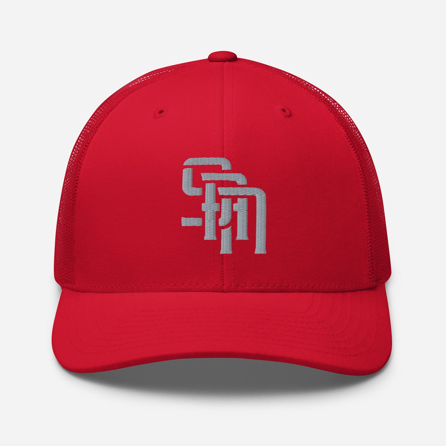 "SAN" Retro Trucker Hat | Yupoong 6606 | E Luna Brand CLASSIC Solocrest 1 Grey Thread Front Logo