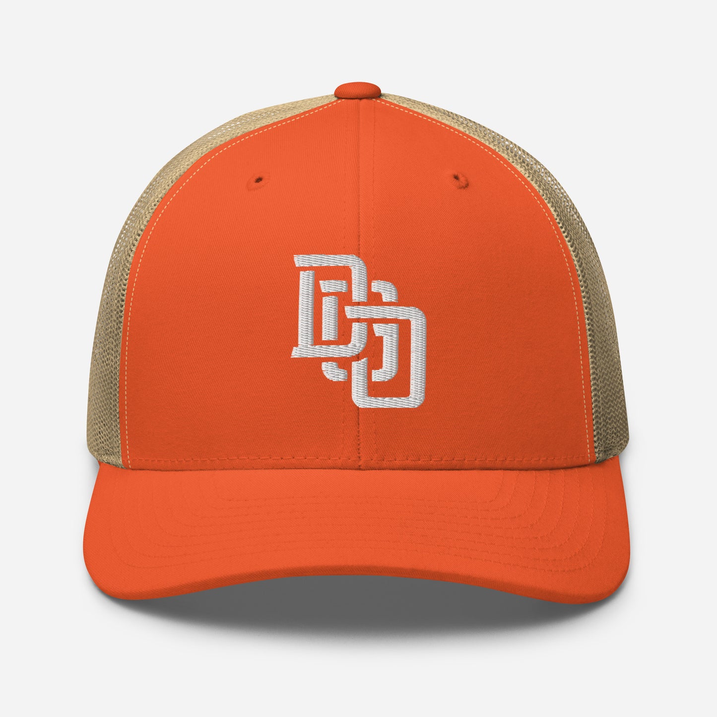 "DGO" Retro Trucker Hat | Yupoong 6606 | E Luna CLASSIC Solocrest 1 White Thread Front Logo