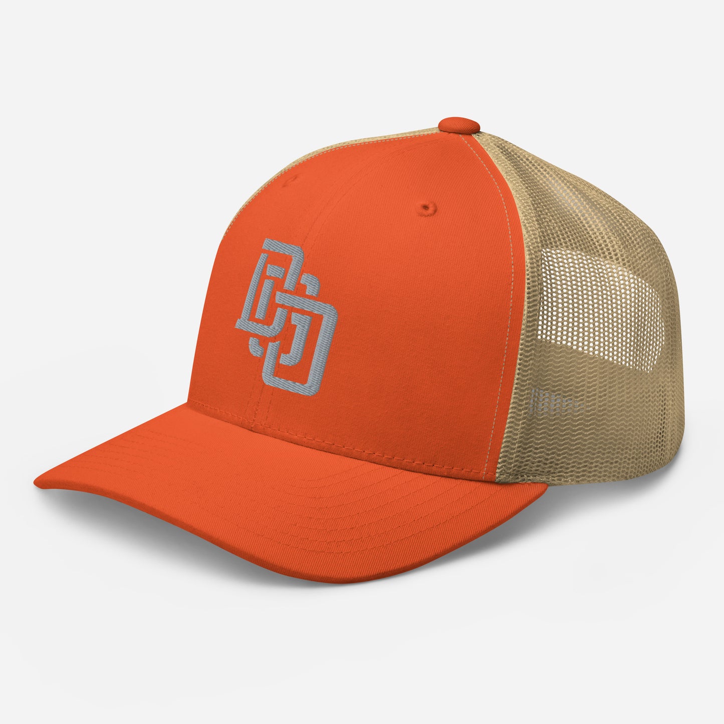"DGO" Retro Trucker Hat | Yupoong 6606 | E Luna CLASSIC Solocrest 1 Grey Thread Front Logo