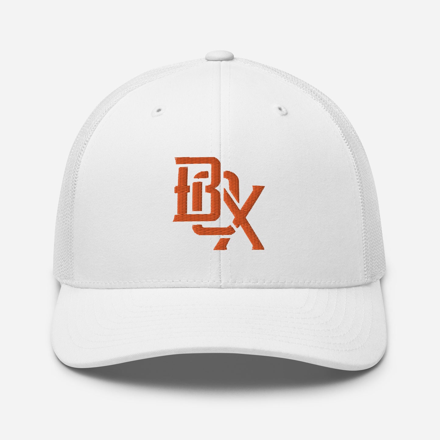 "BOX" Retro Trucker Hat | Yupoong 6606 | E Luna CLASSIC Solocrest 1 Orange Thread Front Logo