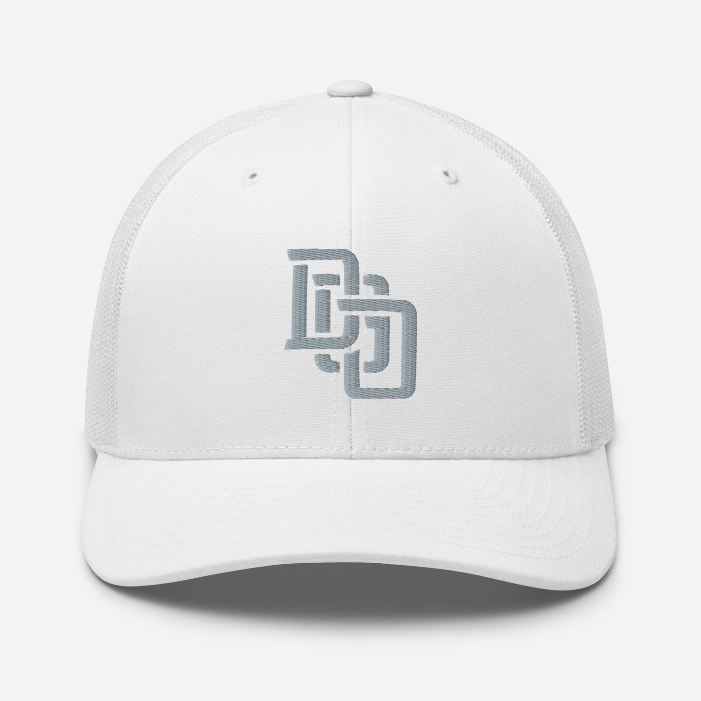 "DGO" Retro Trucker Hat | Yupoong 6606 | E Luna CLASSIC Solocrest 1 Grey Thread Front Logo