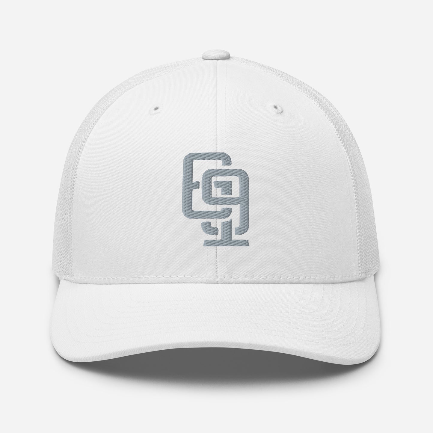 "619" Retro Trucker Hat | Yupoong 6606 | E Luna Brand CLASSIC Solocrest 1 Grey Thread Front Logo