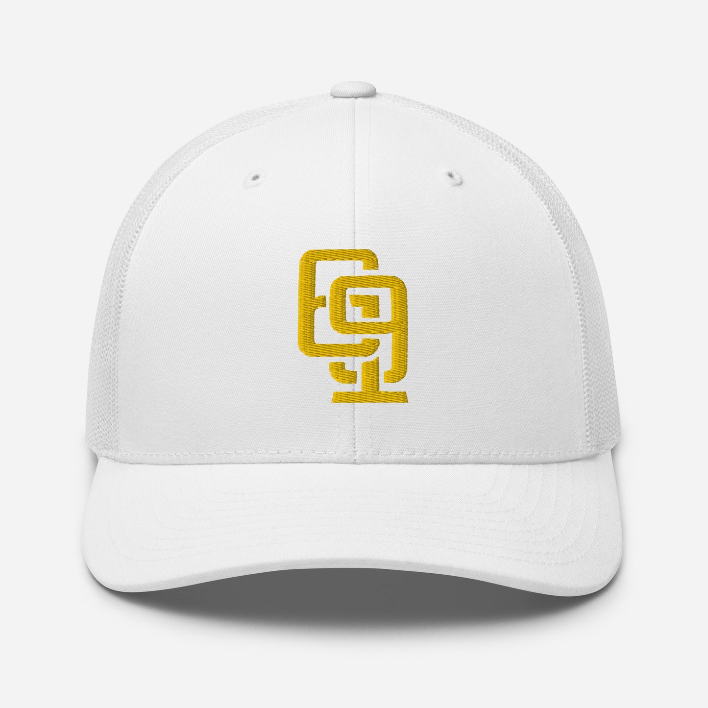 "619" Retro Trucker Hat | Yupoong 6606 | E Luna Brand CLASSIC Solocrest 1 Gold Thread Front Logo