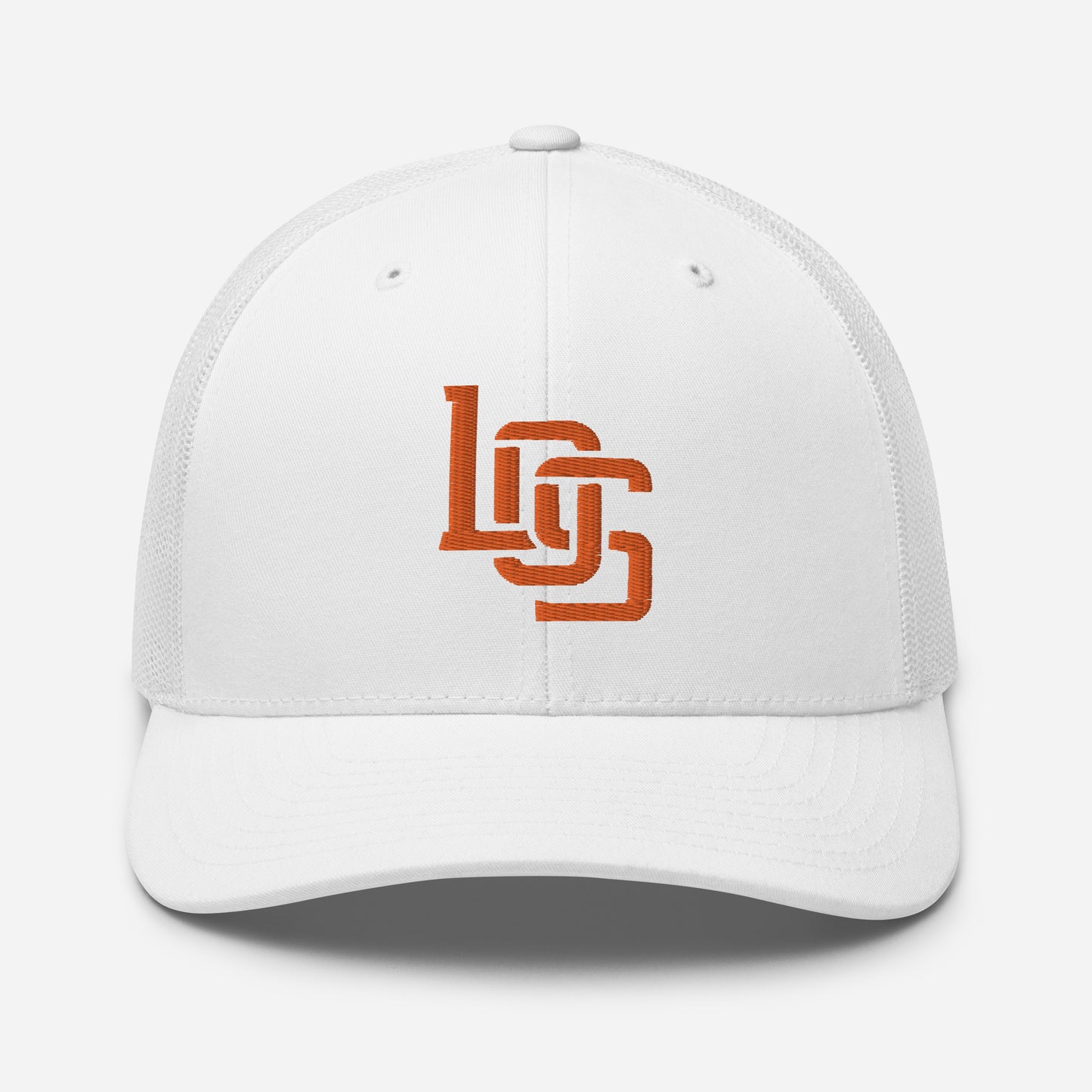 "LOS" Retro Trucker Hat | Yupoong 6606 | E Luna CLASSIC Solocrest 1 Orange Thread Front Logo