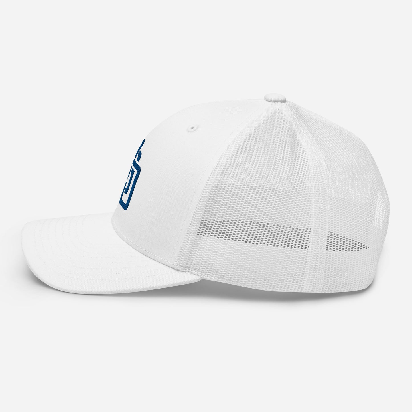 "DGO" Retro Trucker Hat | Yupoong 6606 | E Luna CLASSIC Solocrest 1 Royal Thread Front Logo