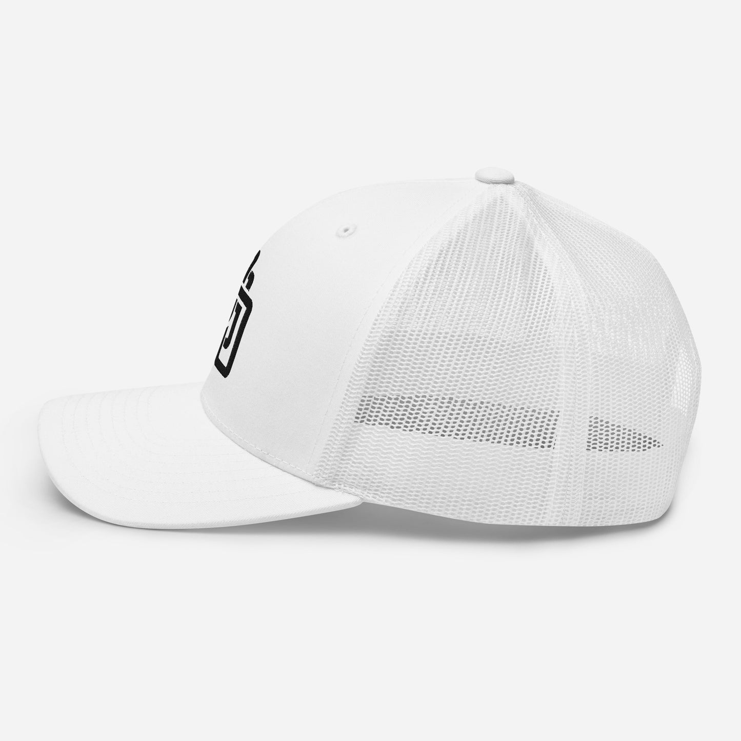 "DGO" Retro Trucker Hat | Yupoong 6606 | E Luna CLASSIC Solocrest 1 Black Thread Front Logo