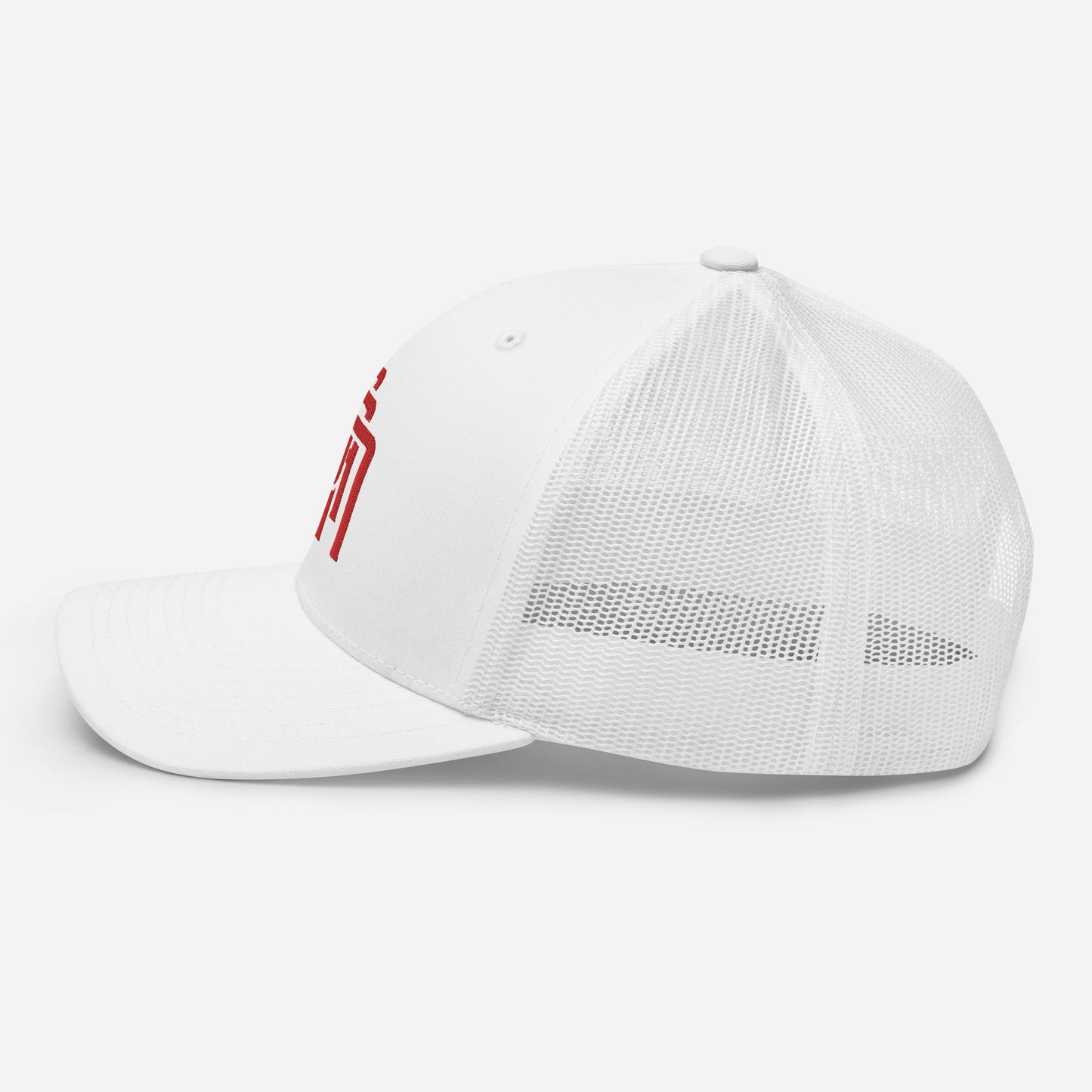 "SAN" Retro Trucker Hat | Yupoong 6606 | E Luna Brand CLASSIC Solocrest 1 Red Thread Front Logo