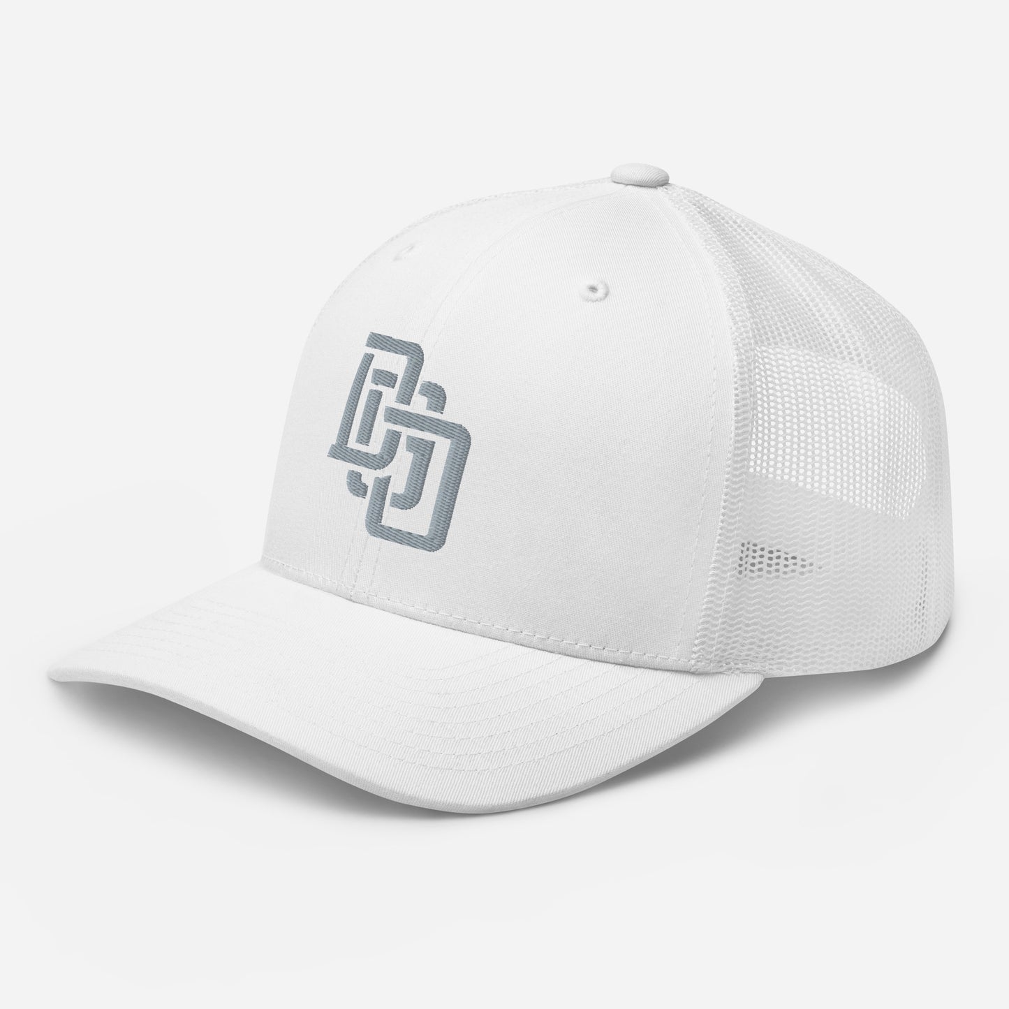 "DGO" Retro Trucker Hat | Yupoong 6606 | E Luna CLASSIC Solocrest 1 Grey Thread Front Logo