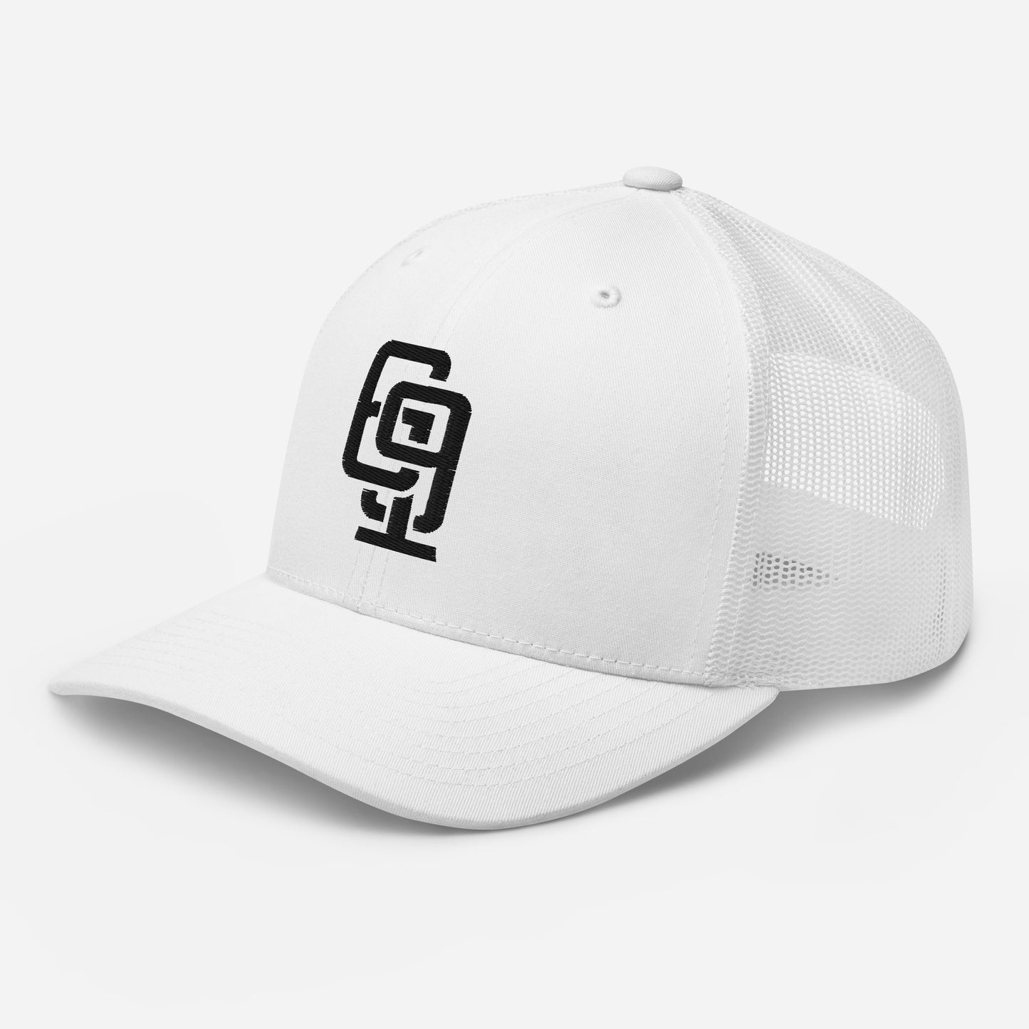 "619" Retro Trucker Hat | Yupoong 6606 | E Luna Brand CLASSIC Solocrest 1 Black Thread Front Logo