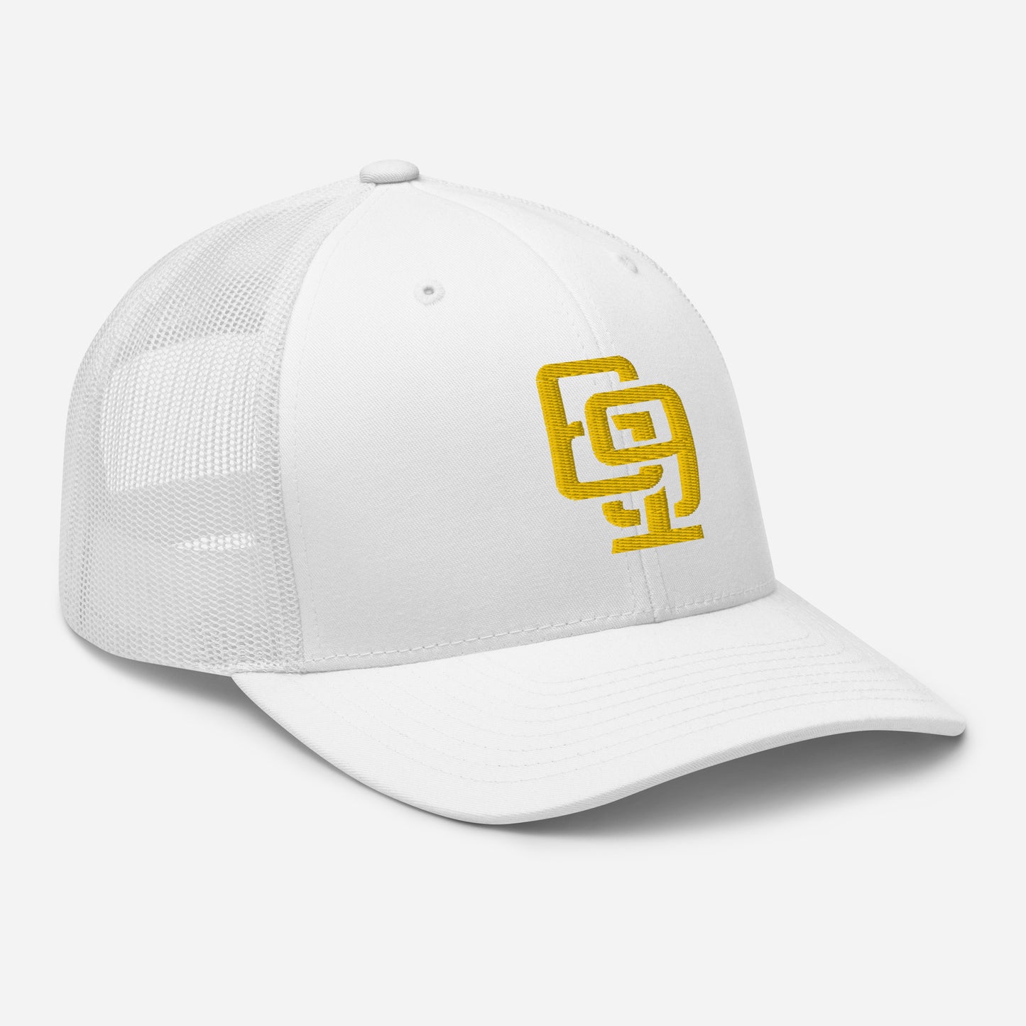 "619" Retro Trucker Hat | Yupoong 6606 | E Luna Brand CLASSIC Solocrest 1 Gold Thread Front Logo
