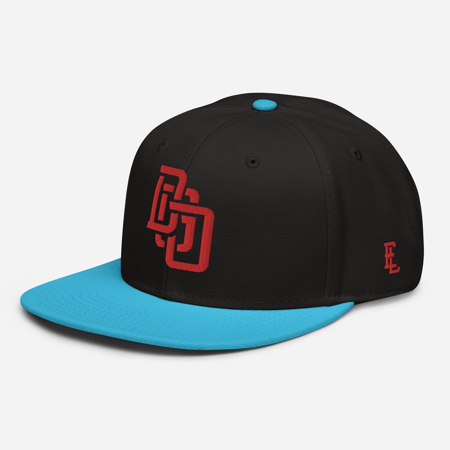 "DGO" Snapback | Otto Cap 125-978 | E Luna Brand ESSENTIAL Duocrest 2 Red Thread Logos: Front & Left